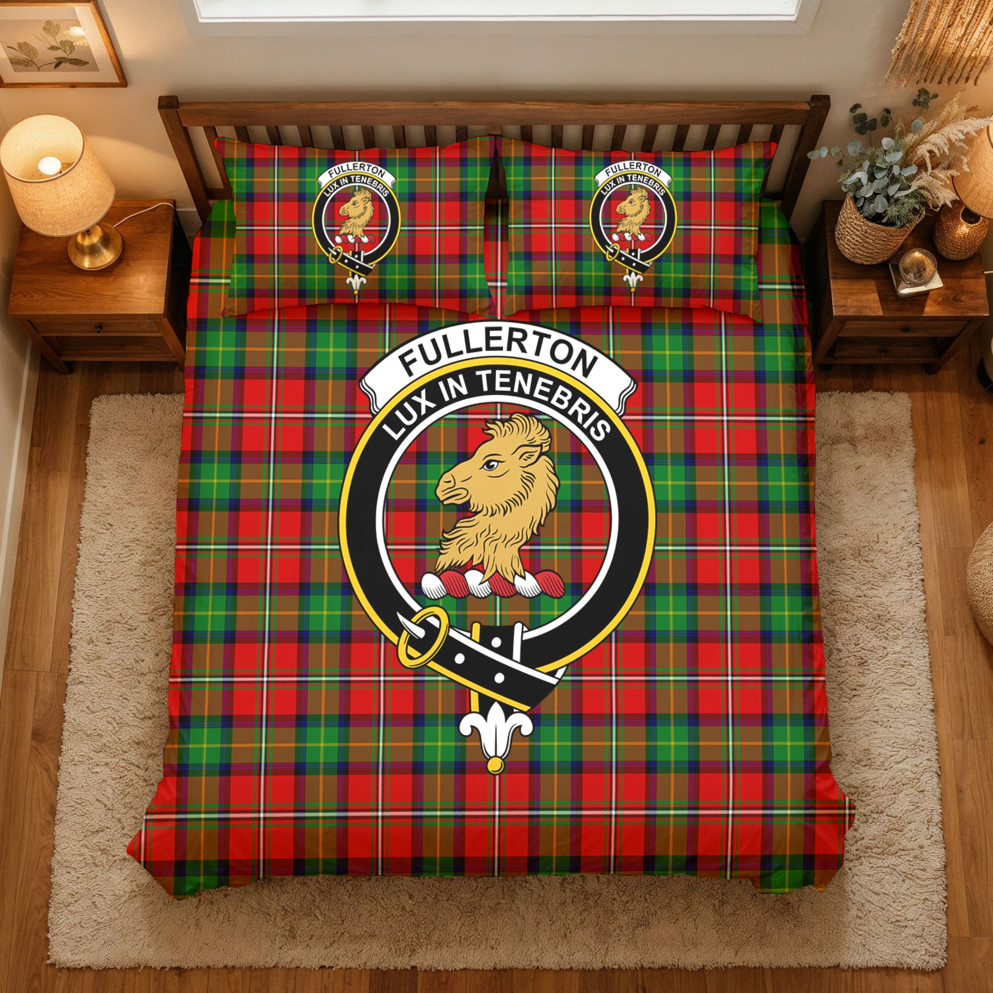 Fullerton Tartan Crest Bedding Set