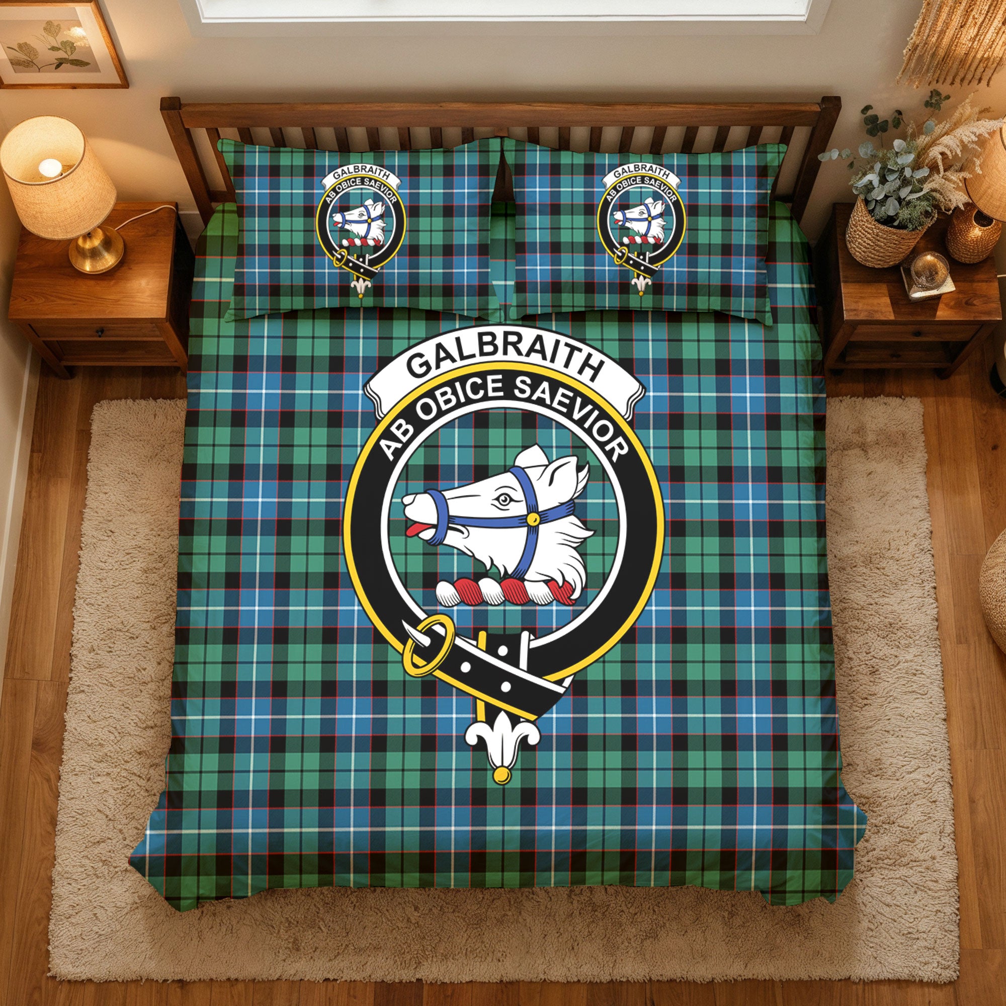 Galbraith Ancient Tartan Crest Bedding Set