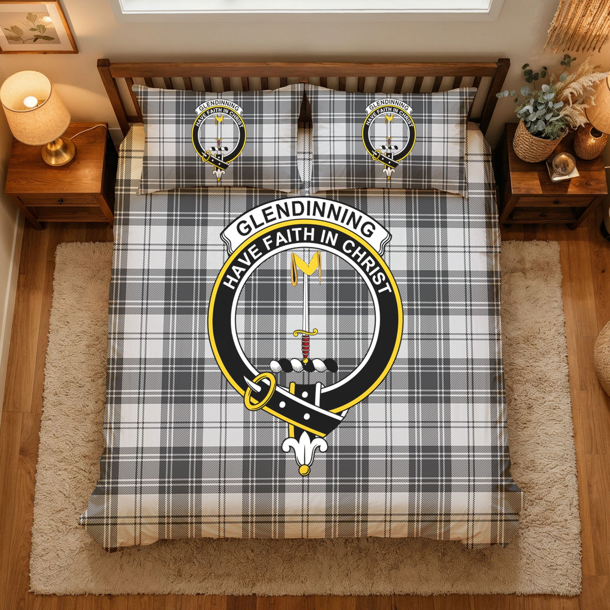 Glendinning Tartan Crest Bedding Set