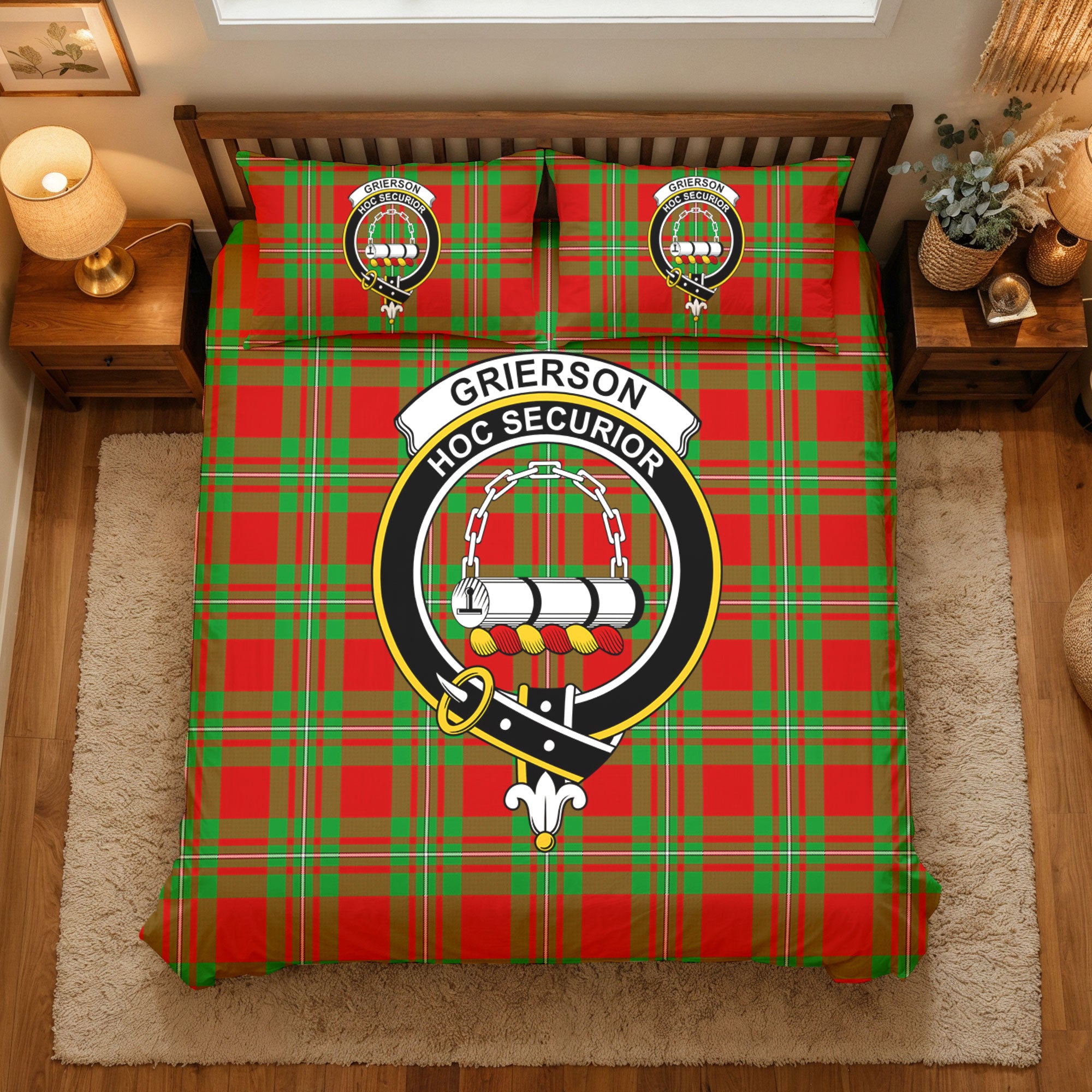 Grierson Tartan Crest Bedding Set