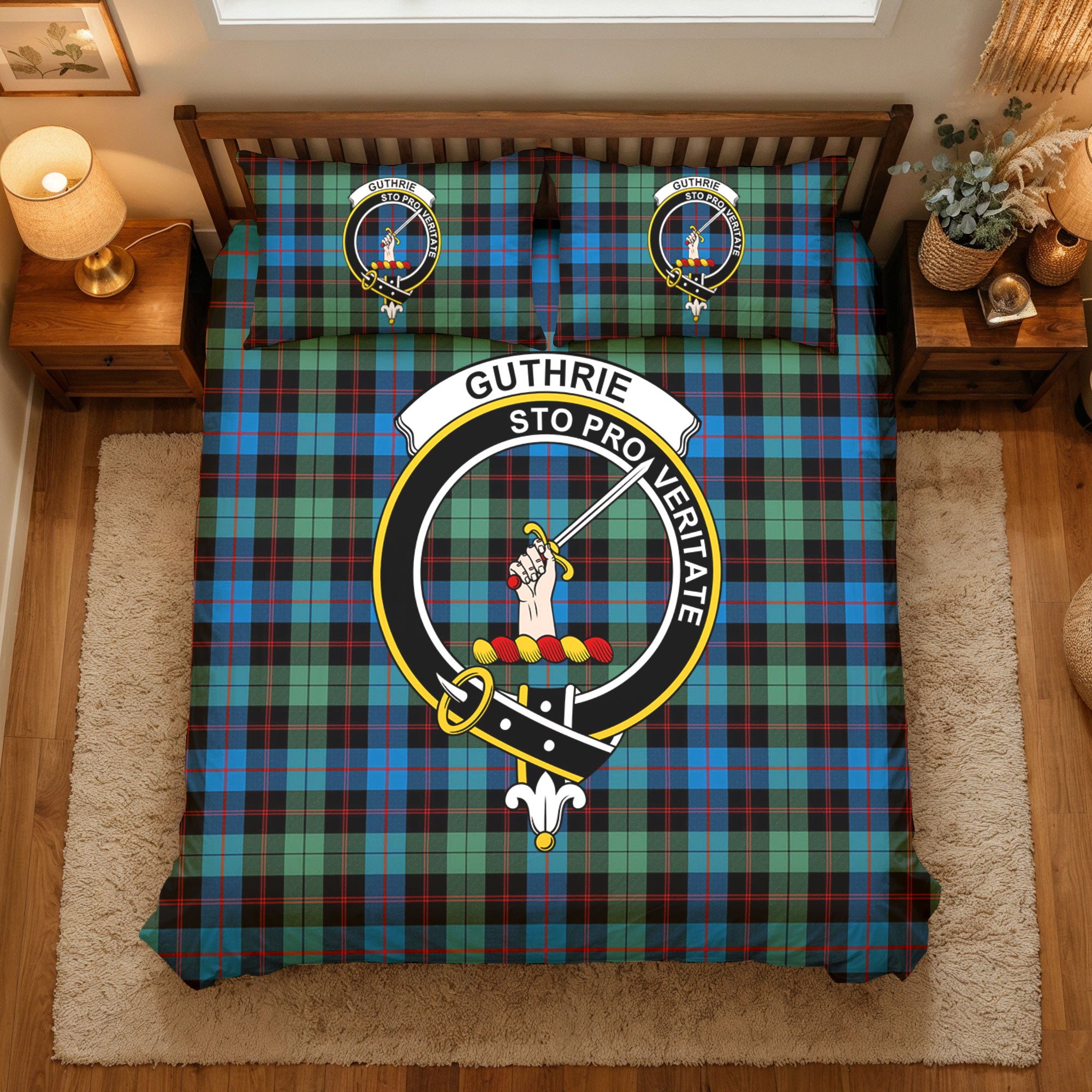 Guthrie Ancient Tartan Crest Bedding Set