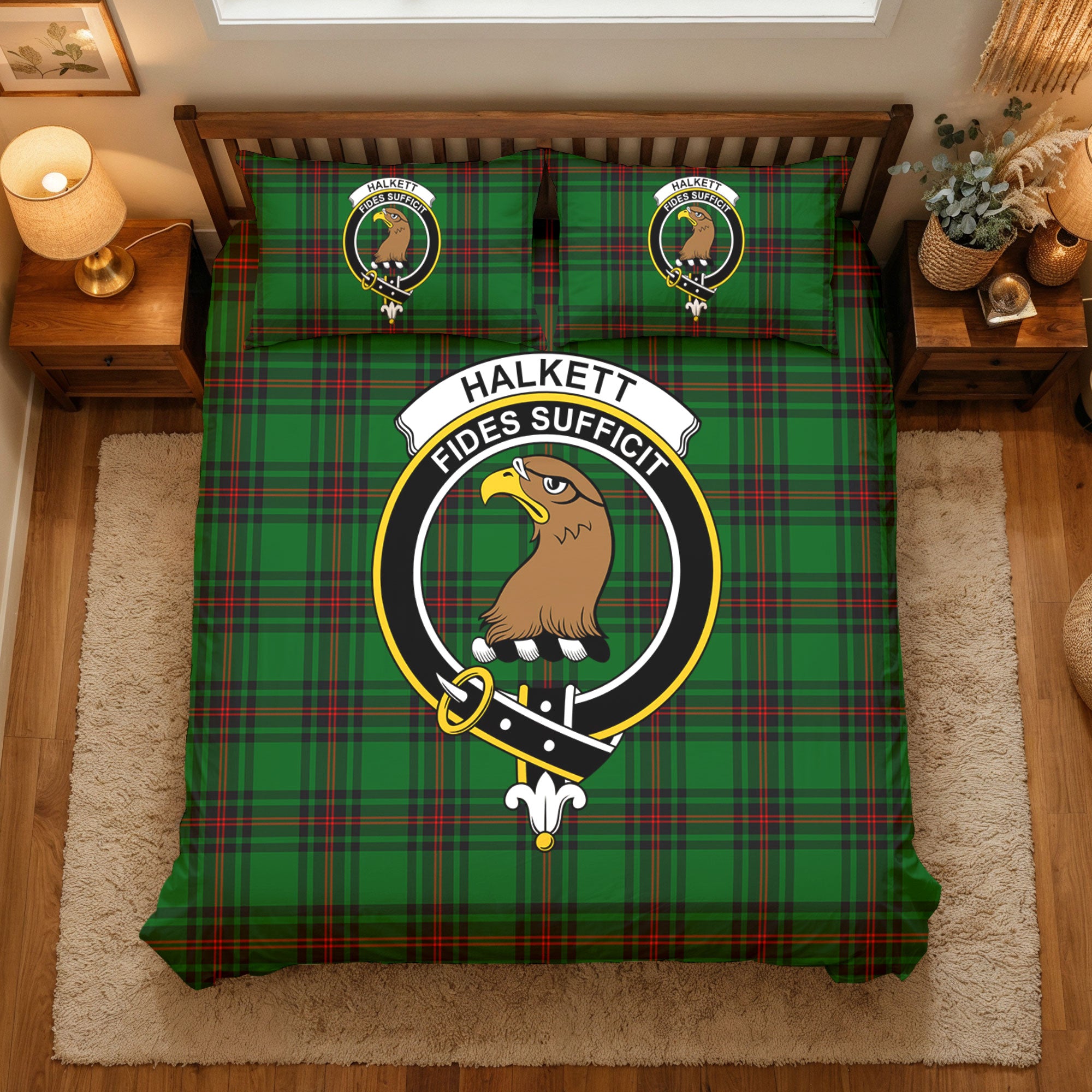 Halkett Tartan Crest Bedding Set