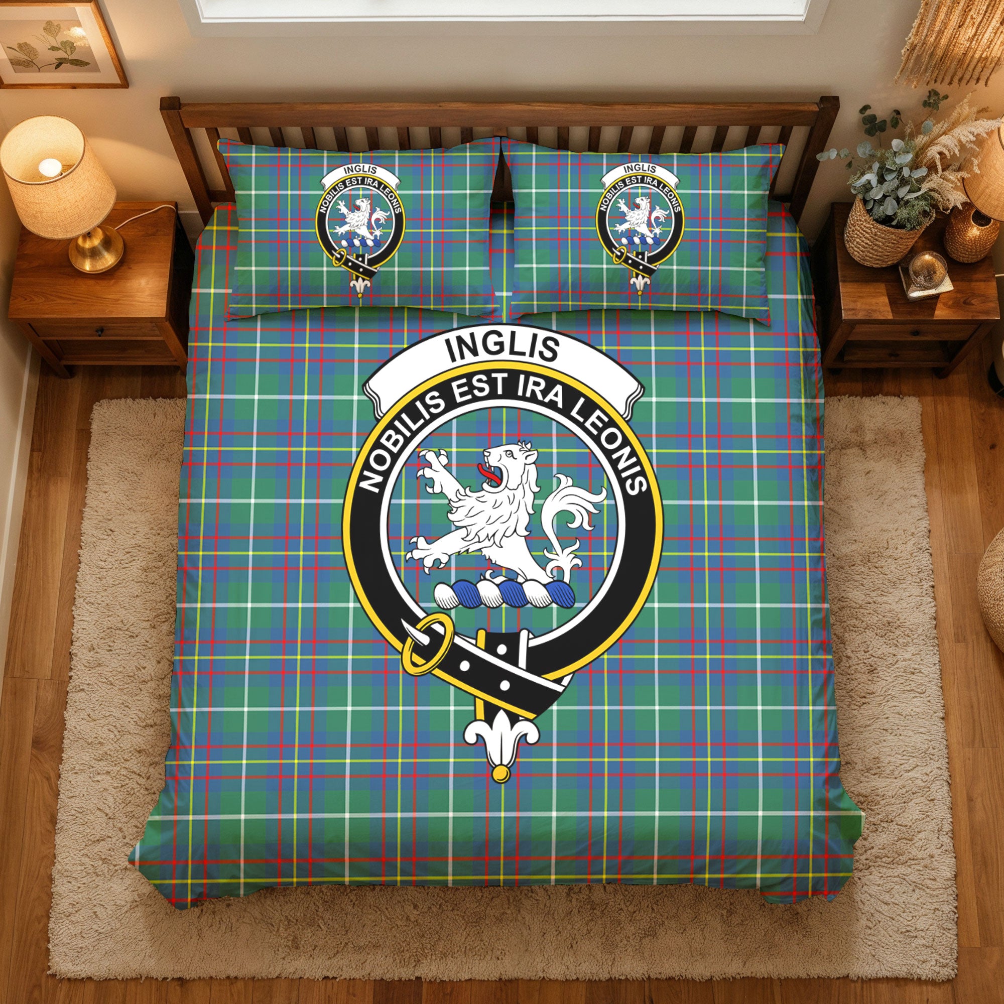 Inglis Ancient Tartan Crest Bedding Set