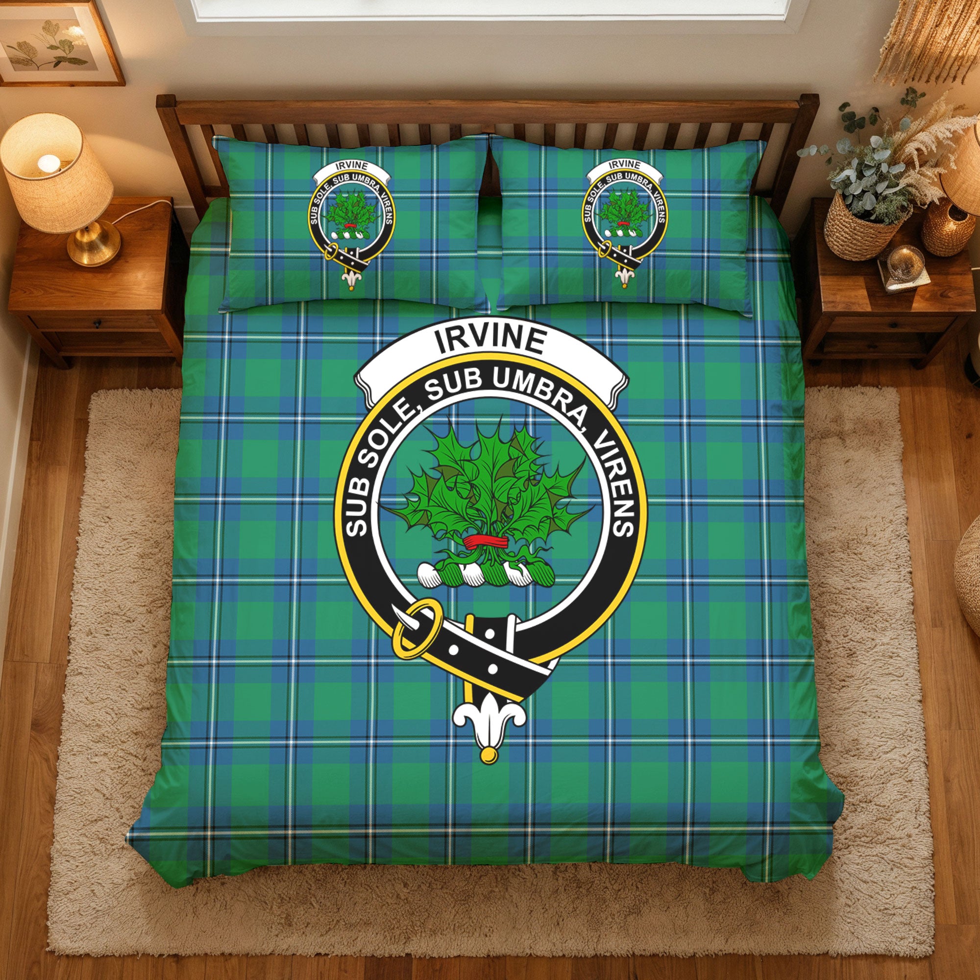 Irvine Ancient Tartan Crest Bedding Set