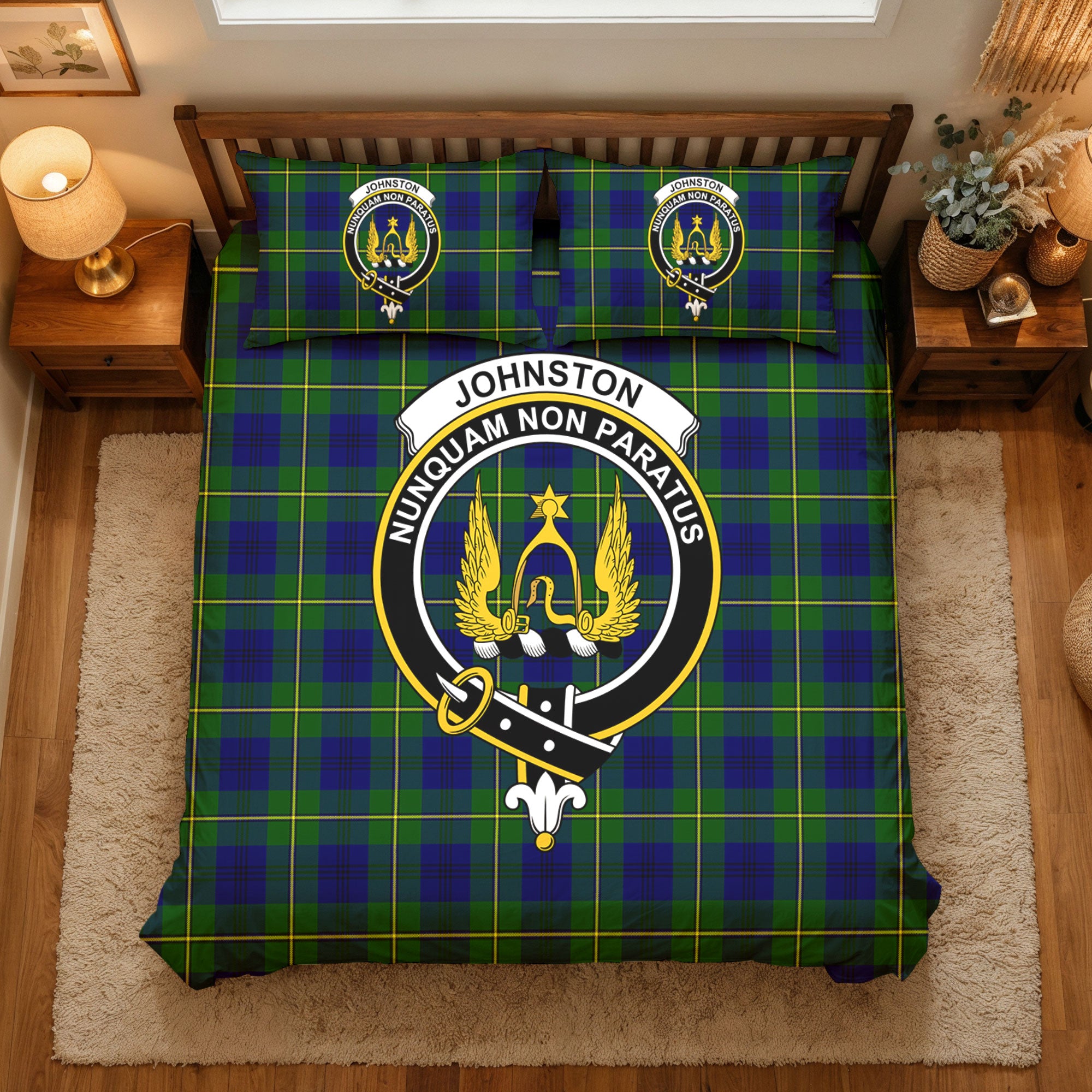 Johnston Modern Tartan Crest Bedding Set