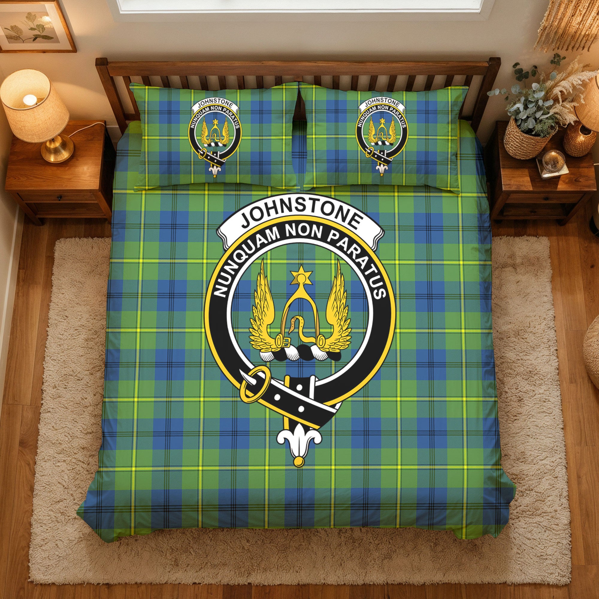 Johnstone Ancient Tartan Crest Bedding Set