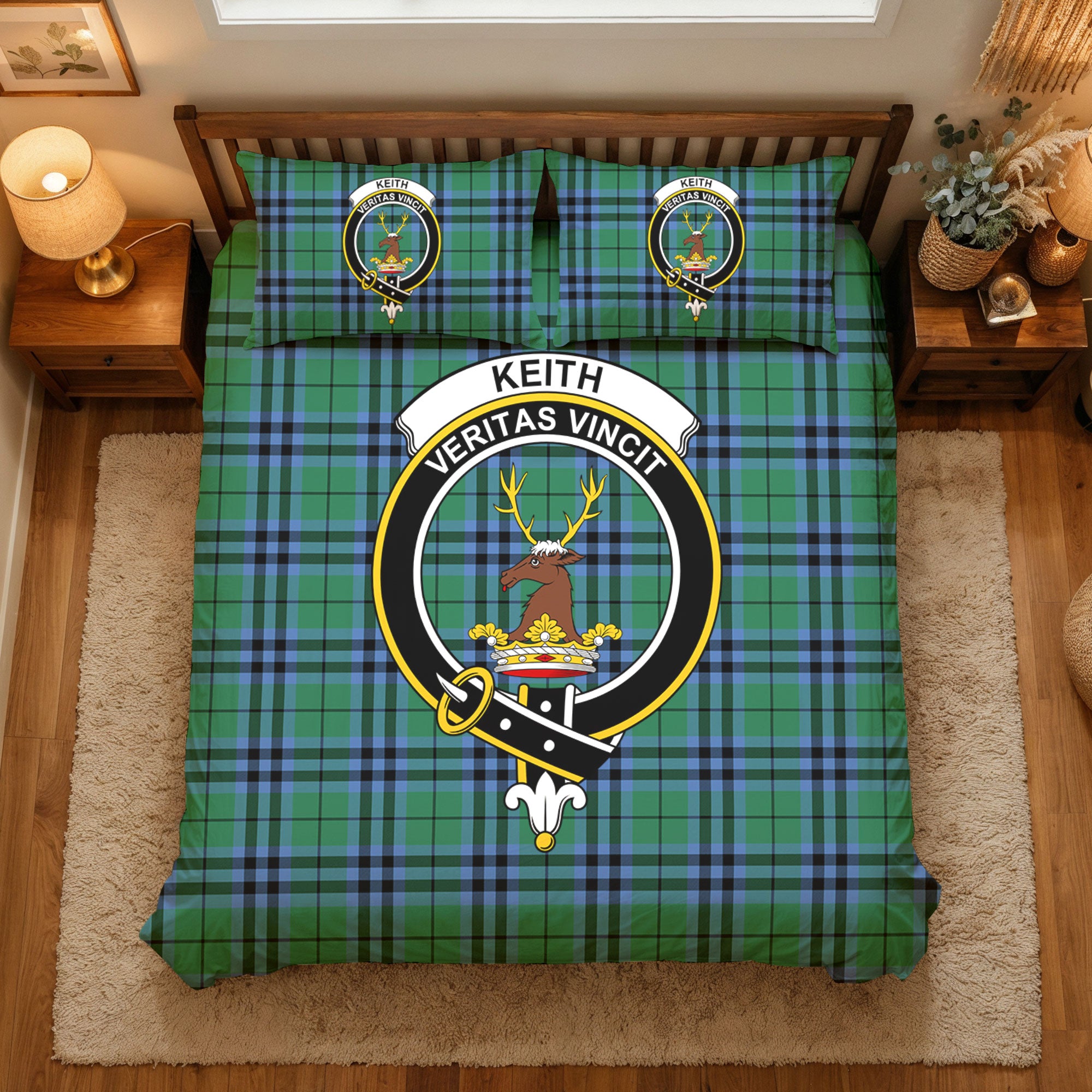 Keith Ancient Tartan Crest Bedding Set
