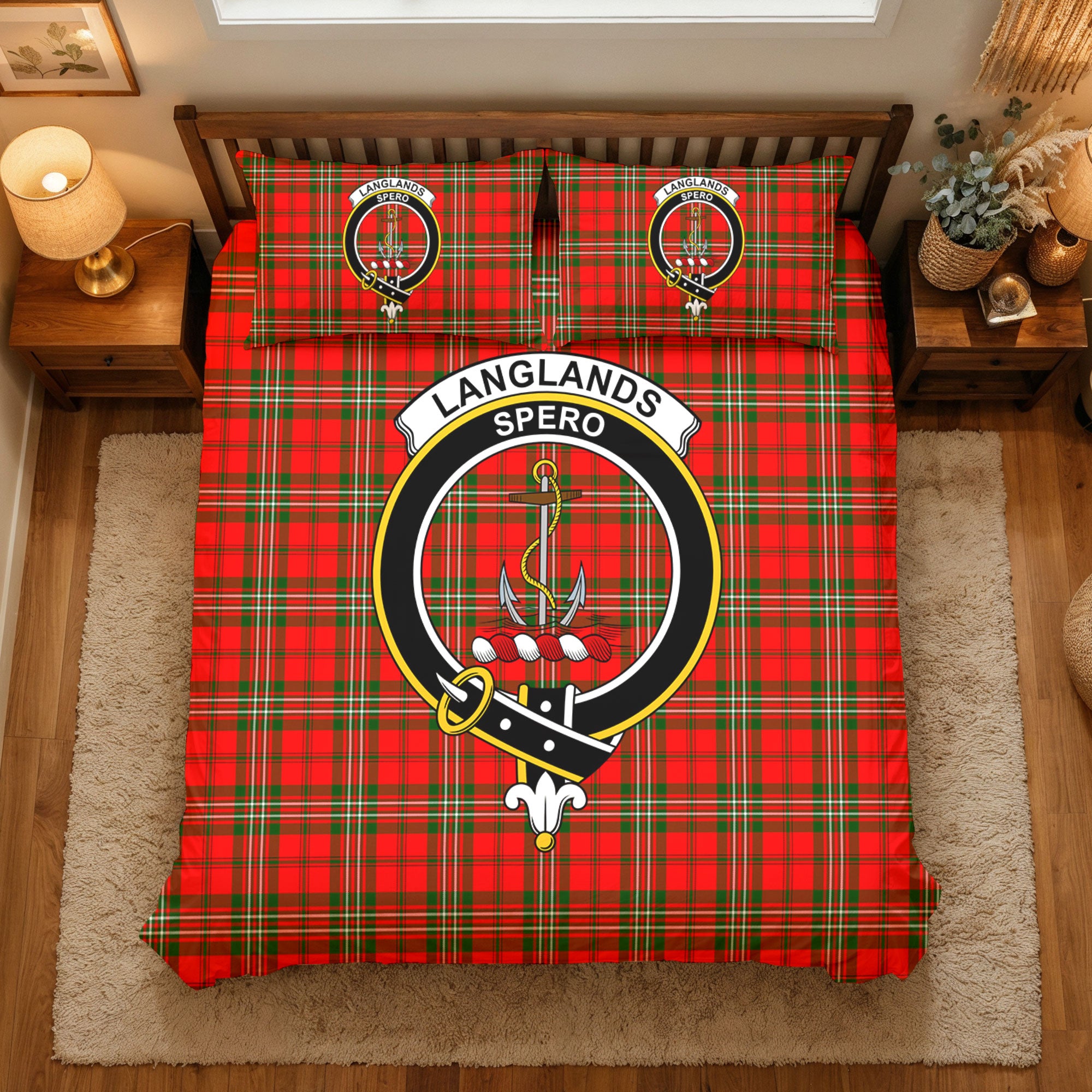 Langlands Tartan Crest Bedding Set