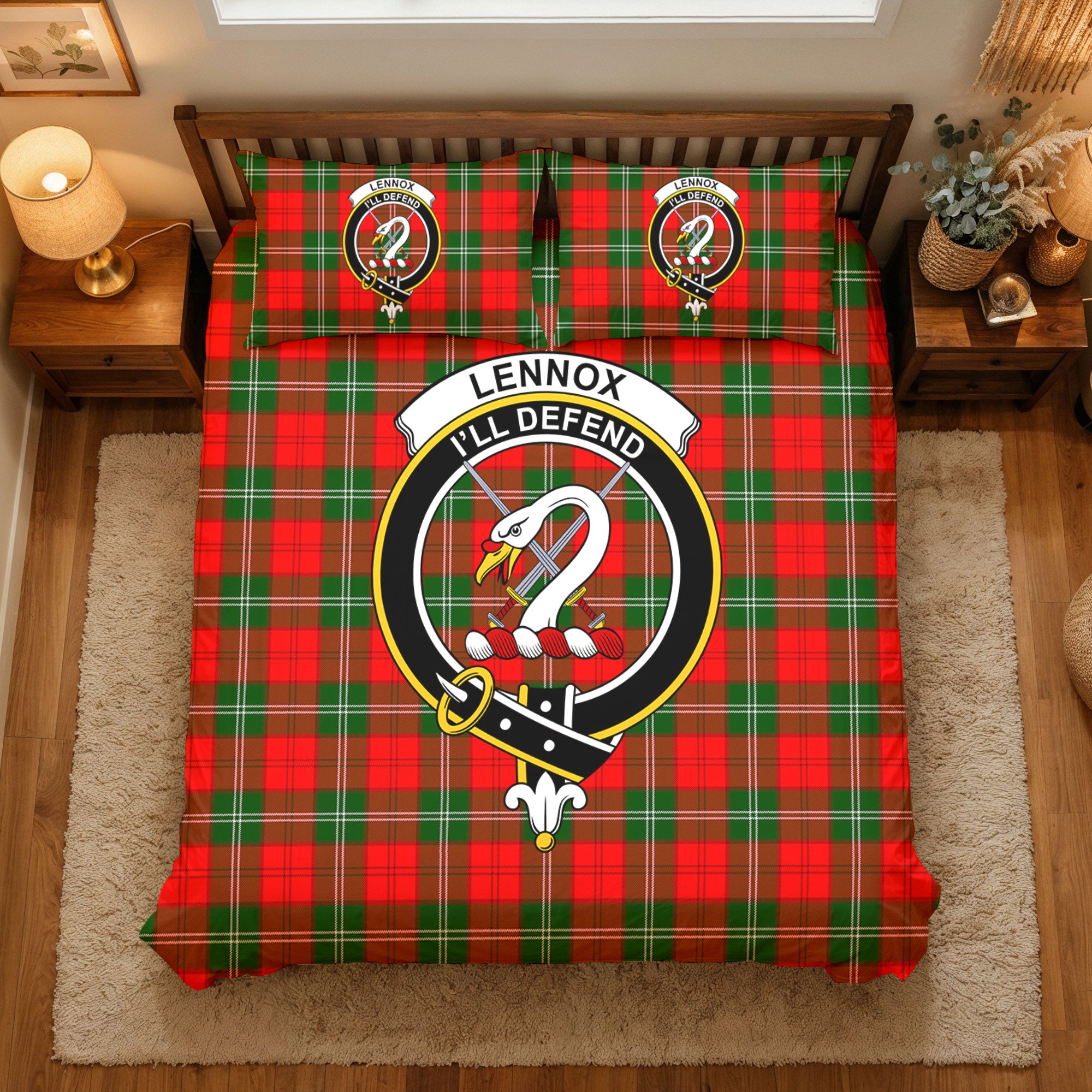 Lennox Tartan Crest Bedding Set