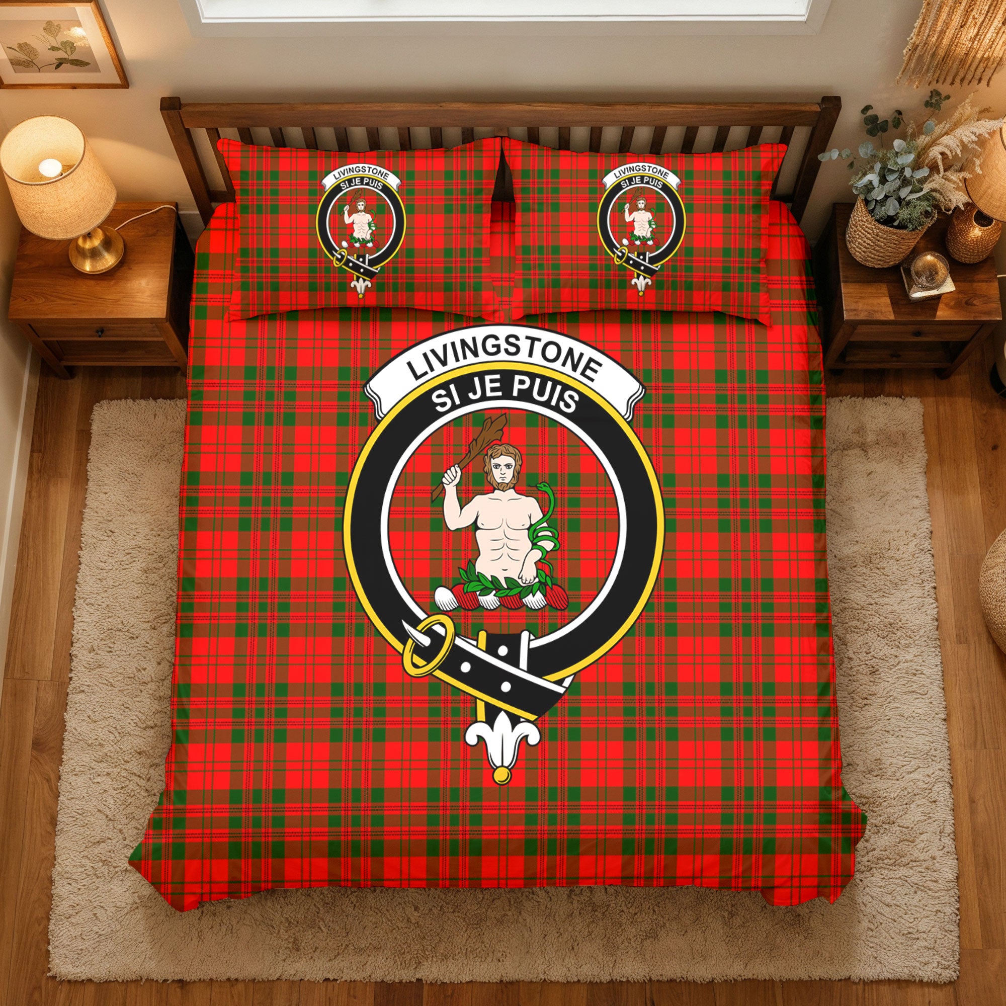 Livingstone Tartan Crest Bedding Set