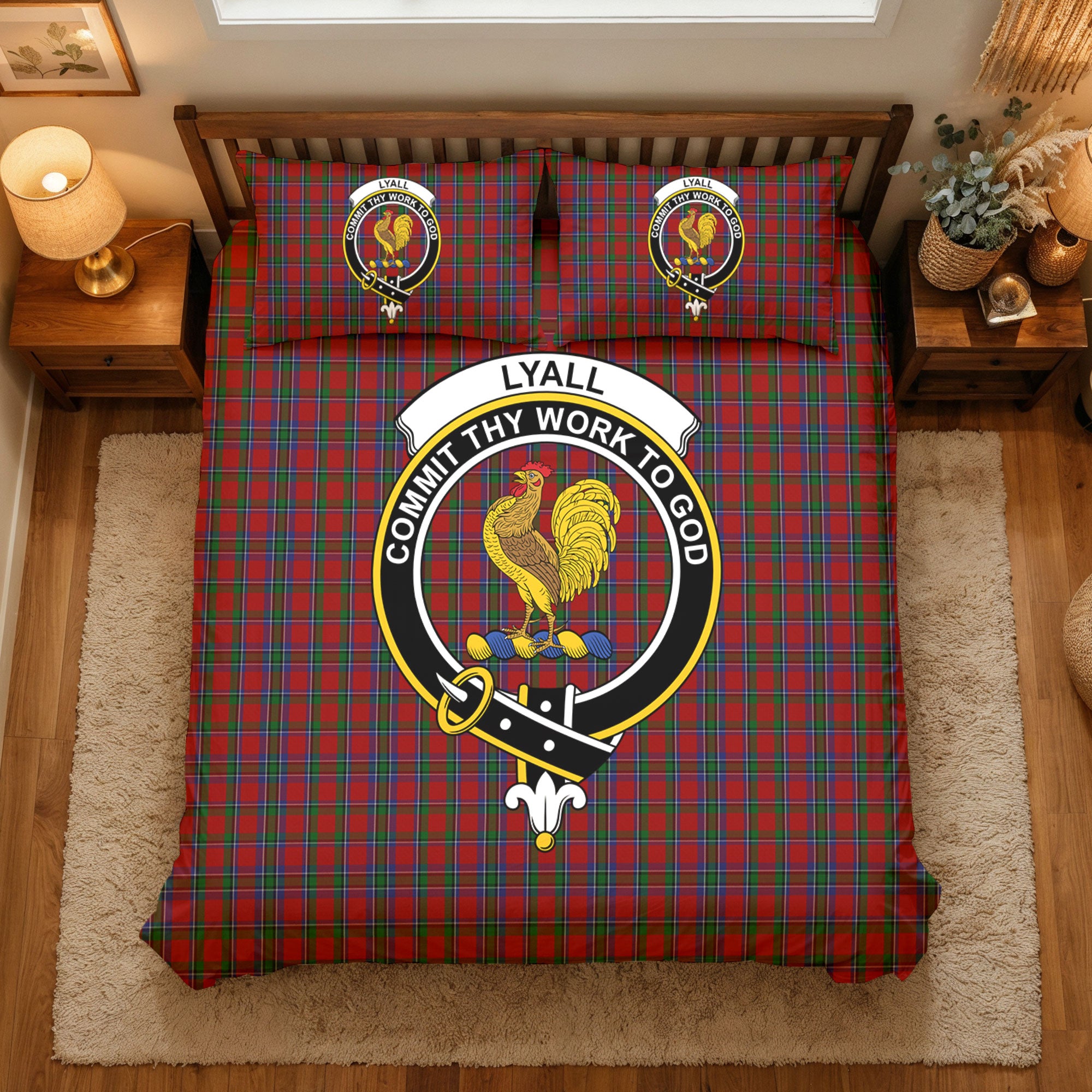 Lyall Tartan Crest Bedding Set
