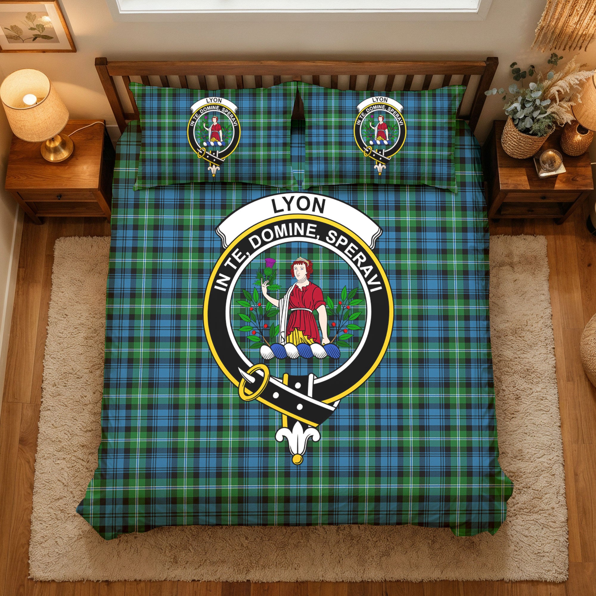 Lyon Tartan Crest Bedding Set
