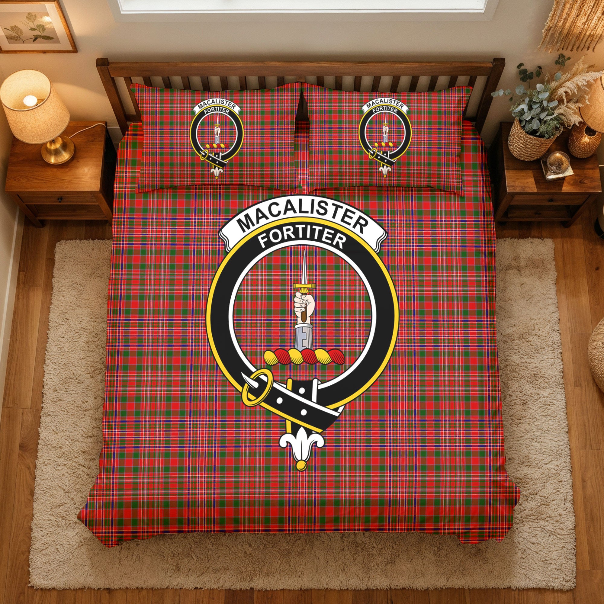 MacAlister Modern Tartan Crest Bedding Set