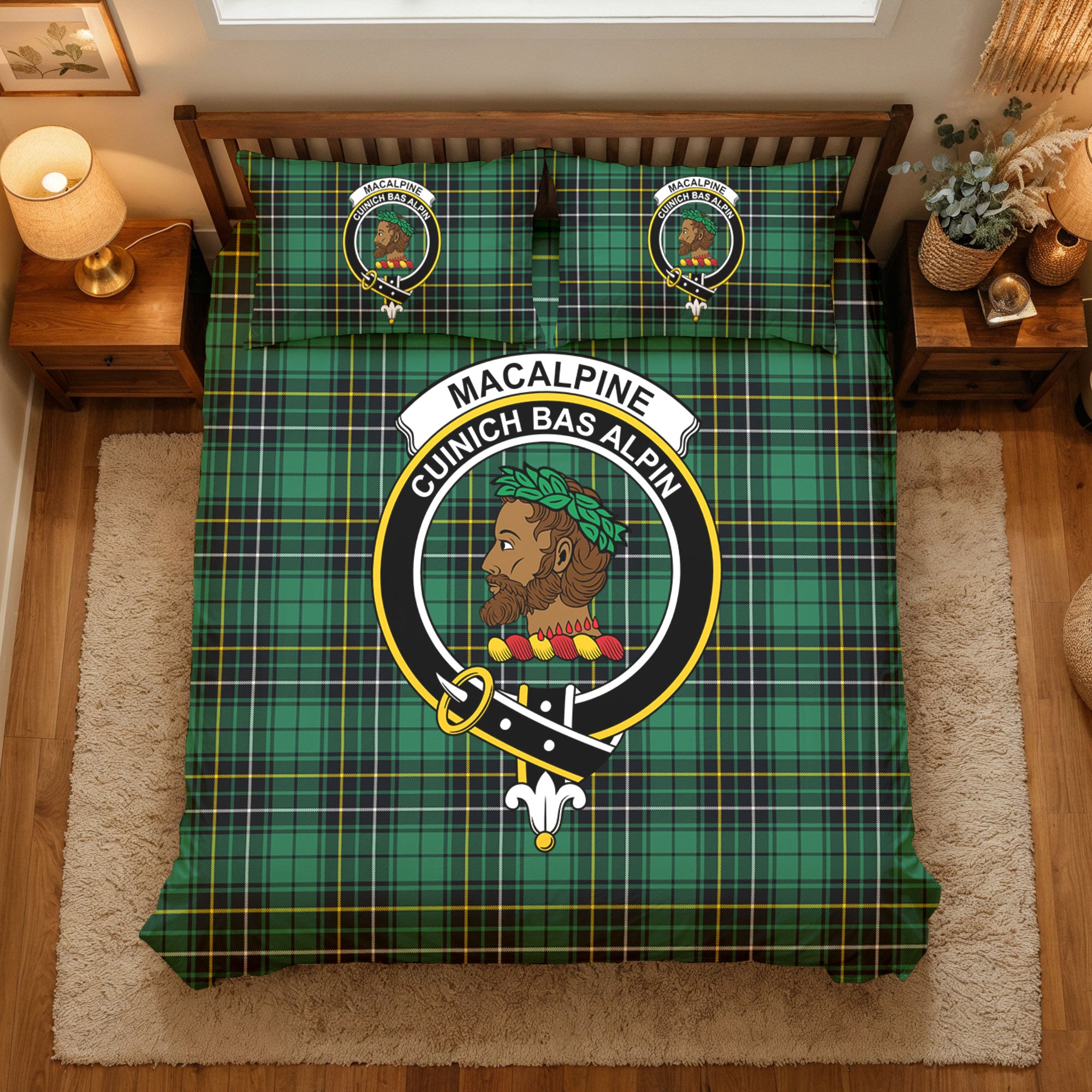 MacAlpine Ancient Tartan Crest Bedding Set