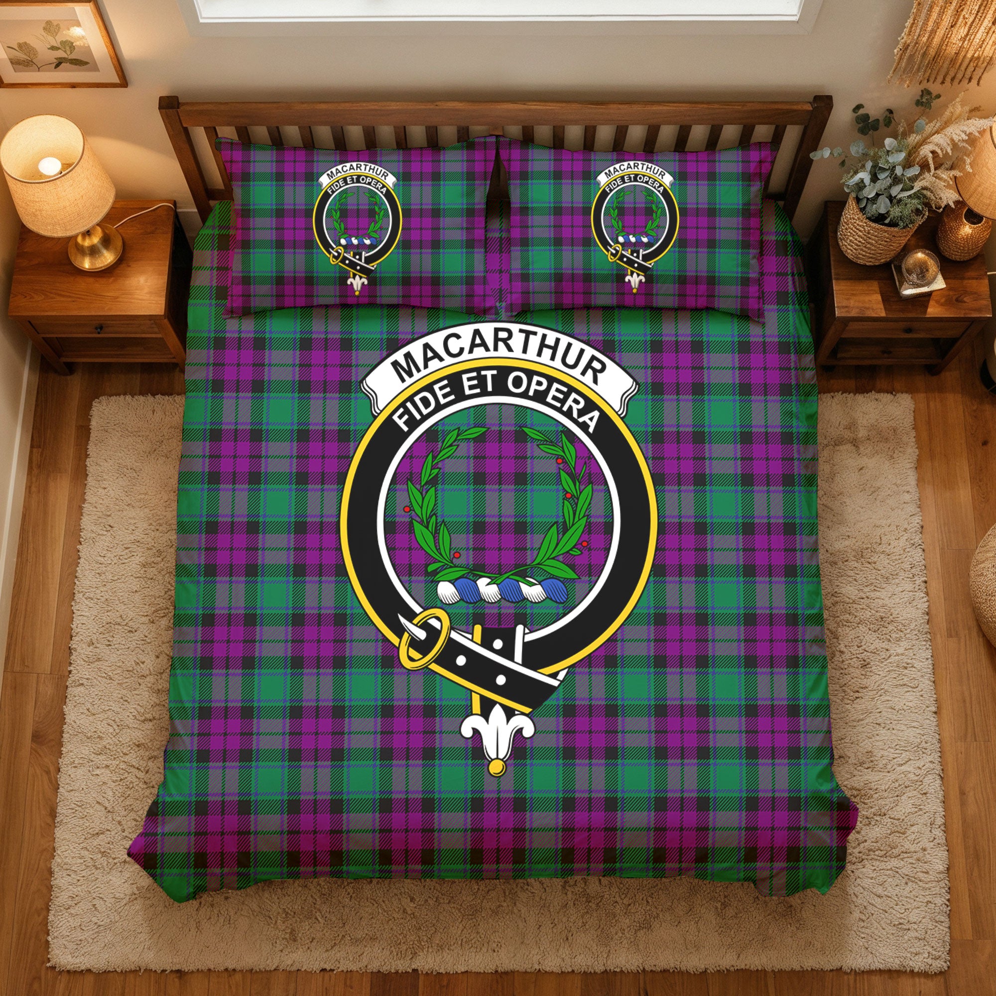 MacArthur - Milton Tartan Crest Bedding Set