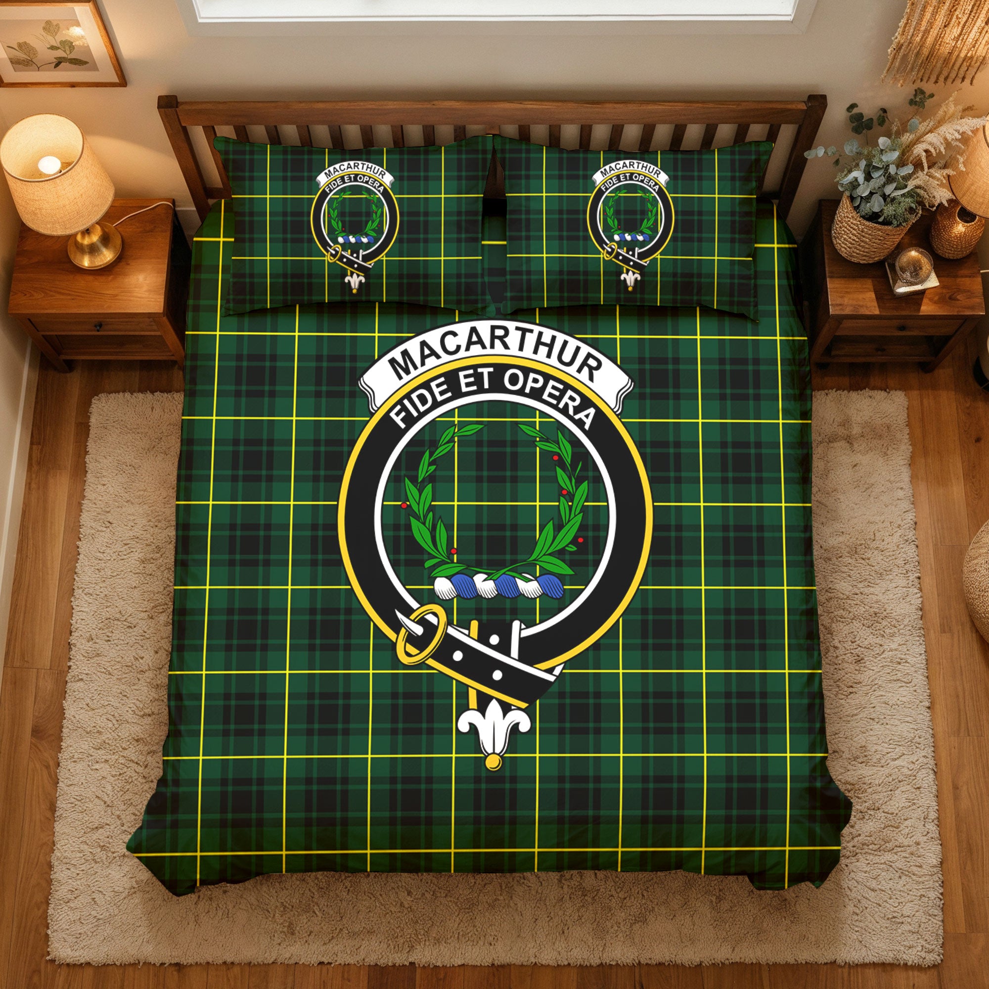 MacArthur Modern Tartan Crest Bedding Set