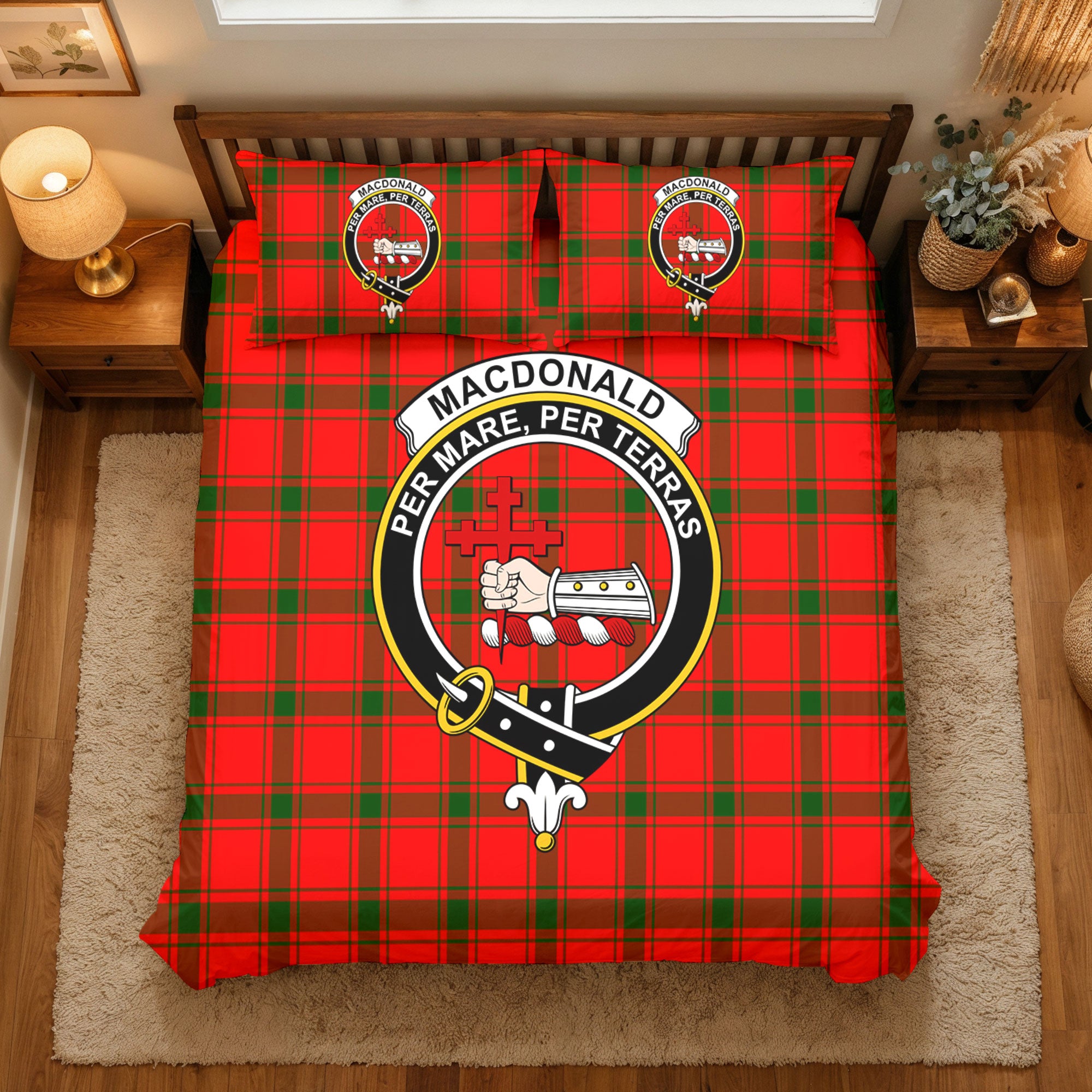 MacDonald of Sleat Tartan Crest Bedding Set