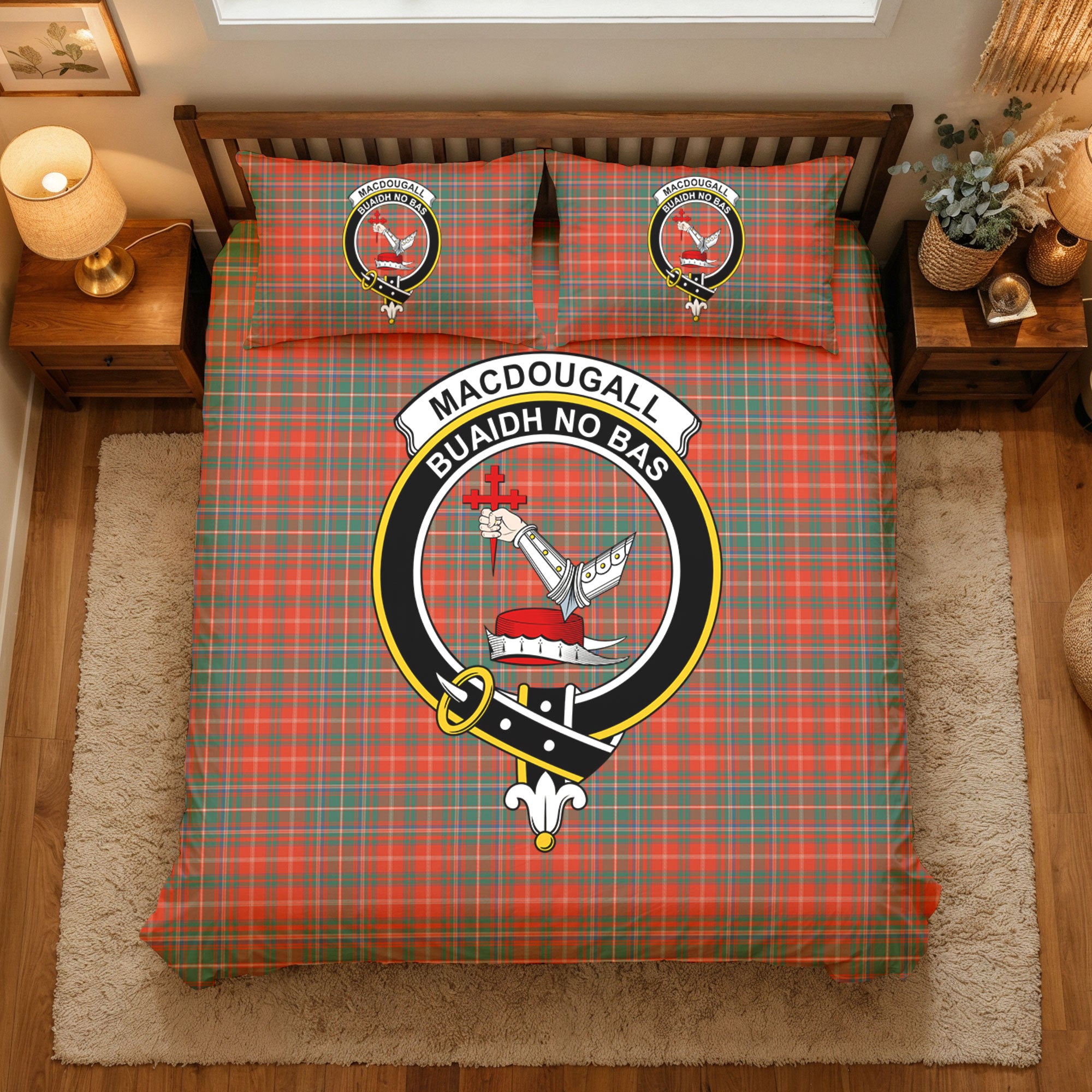 MacDougall Ancient Tartan Crest Bedding Set
