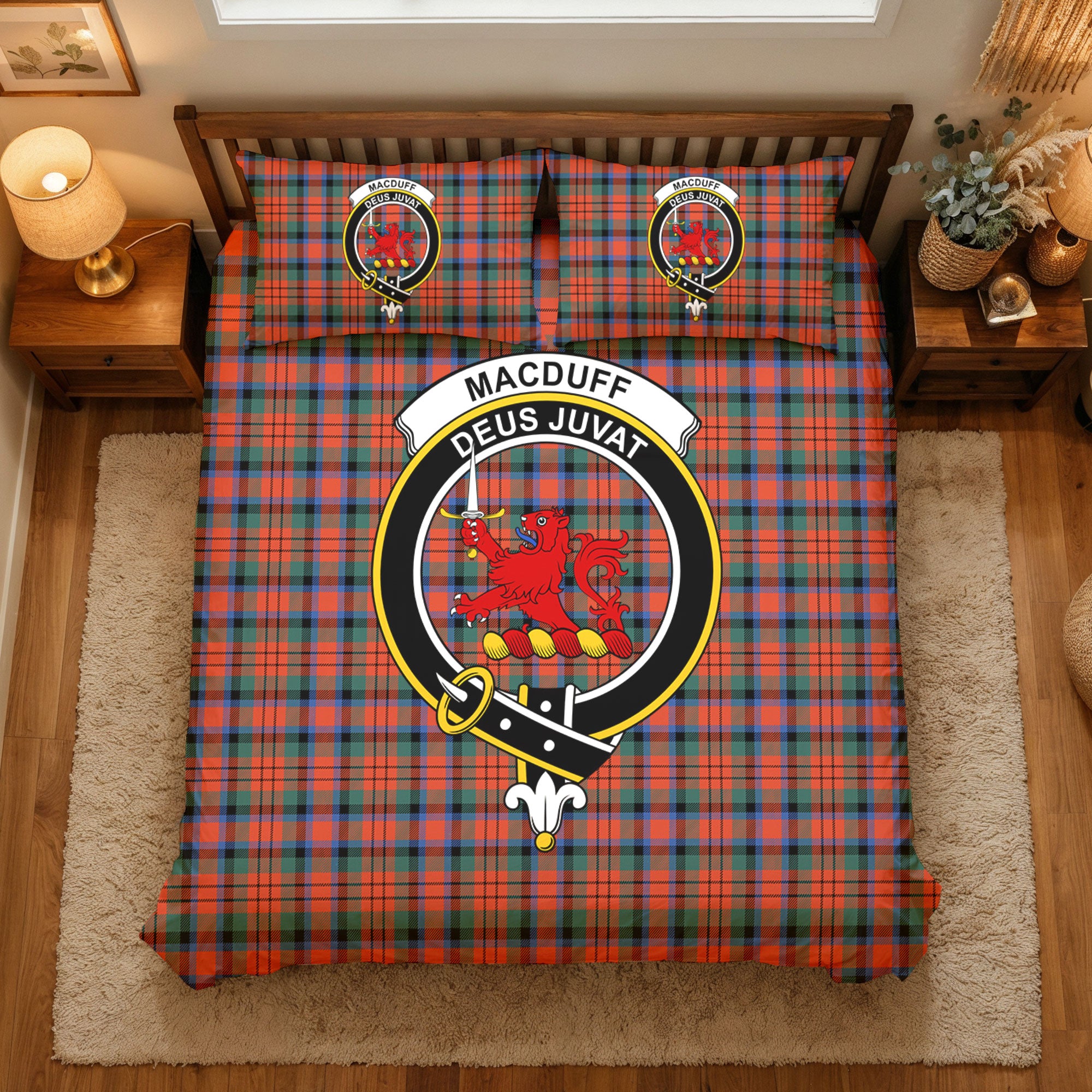 MacDuff Ancient Tartan Crest Bedding Set