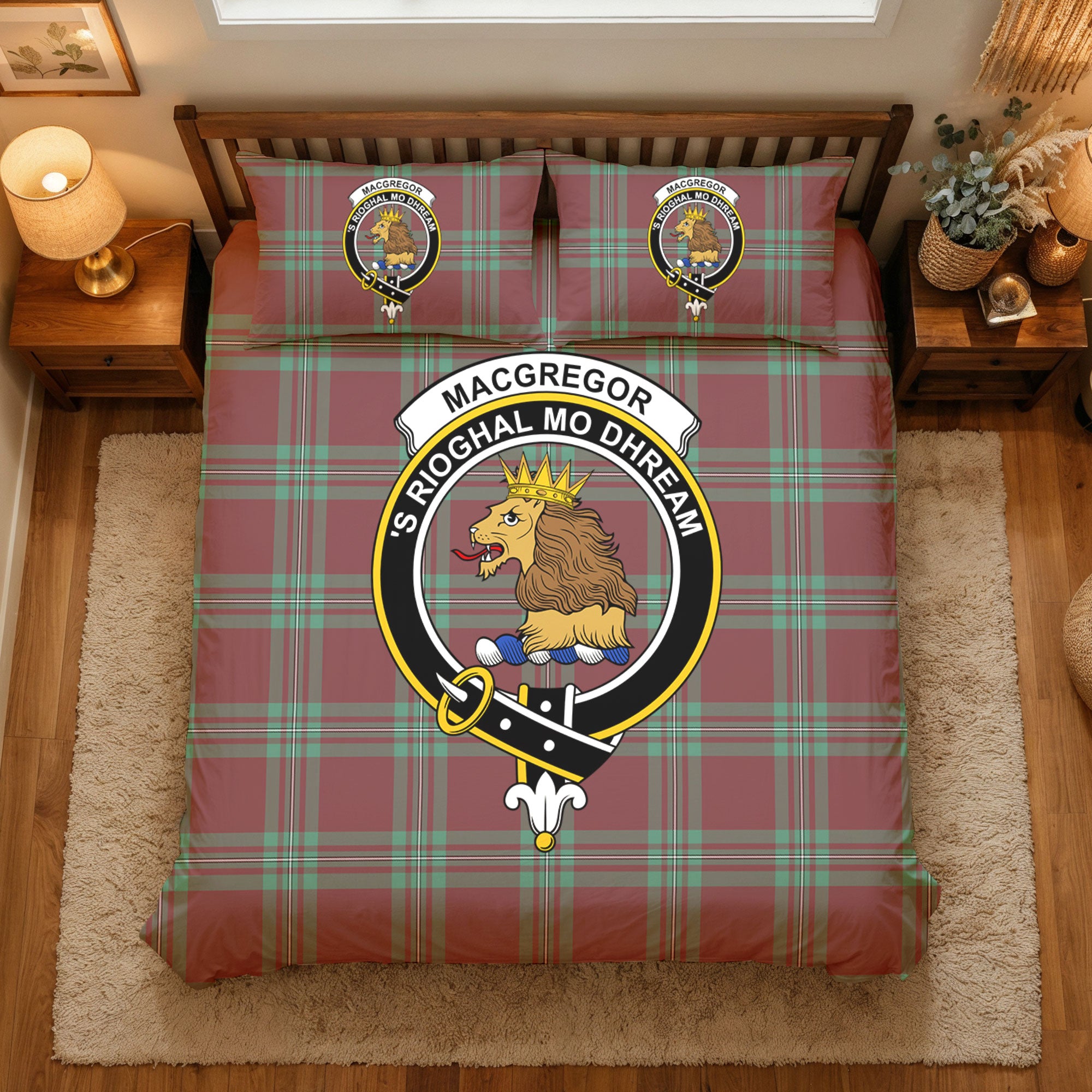MacGregor Hunting Ancient Tartan Crest Bedding Set