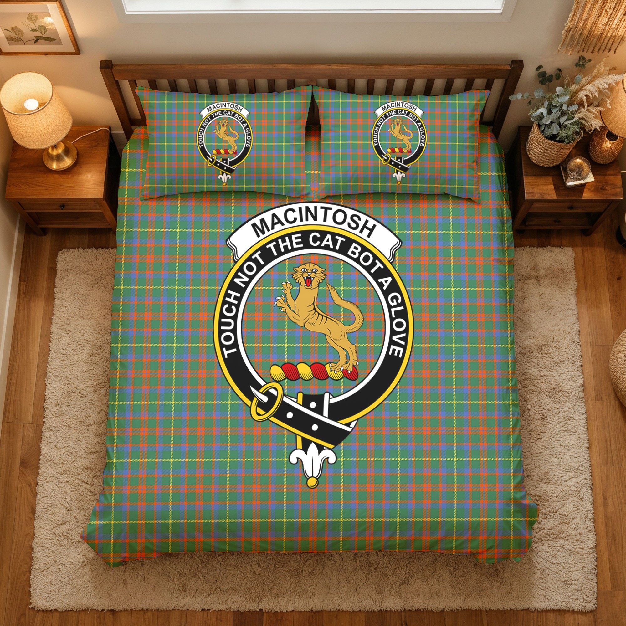 MacIntosh Hunting Ancient Tartan Crest Bedding Set