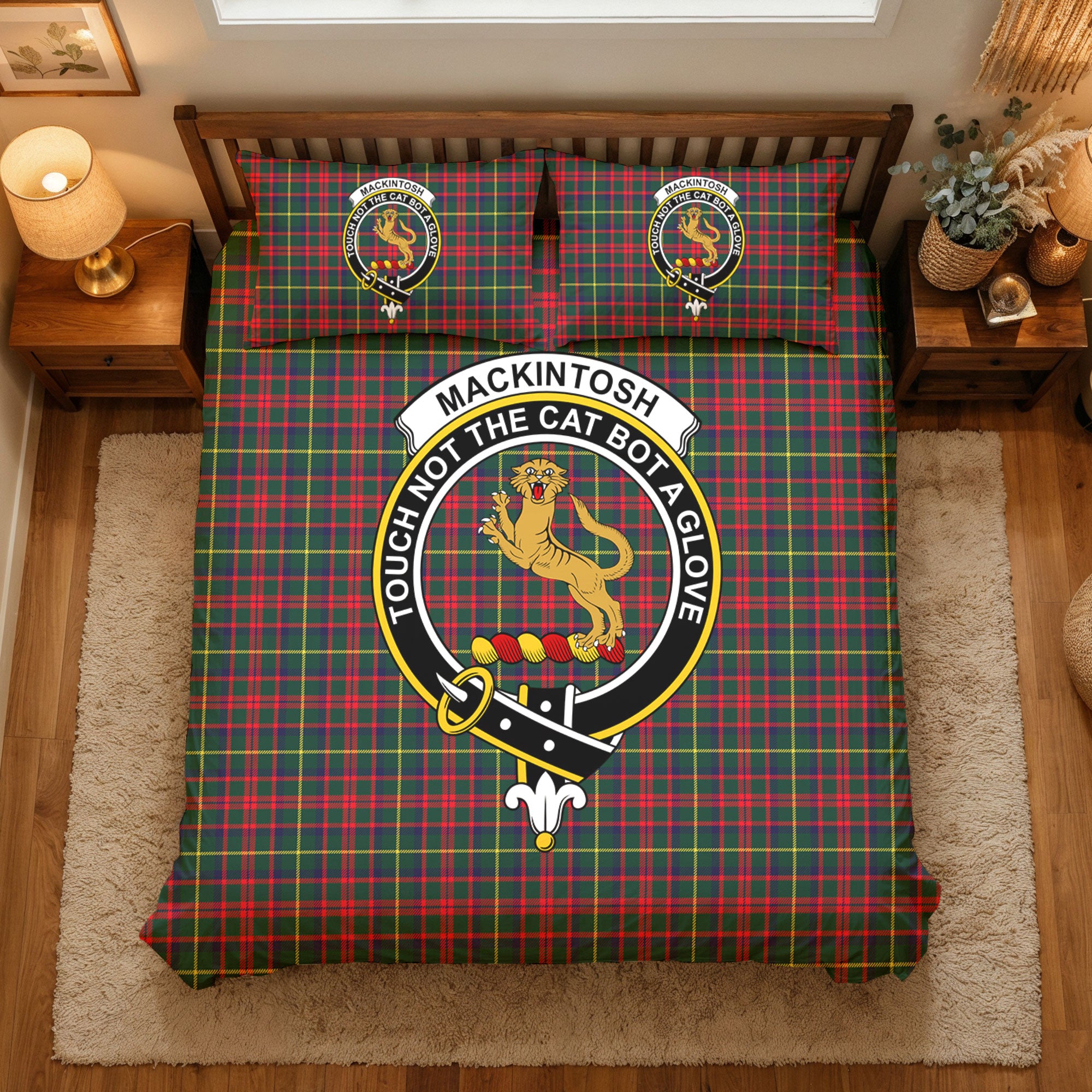 MacKintosh Hunting Modern Tartan Crest Bedding Set
