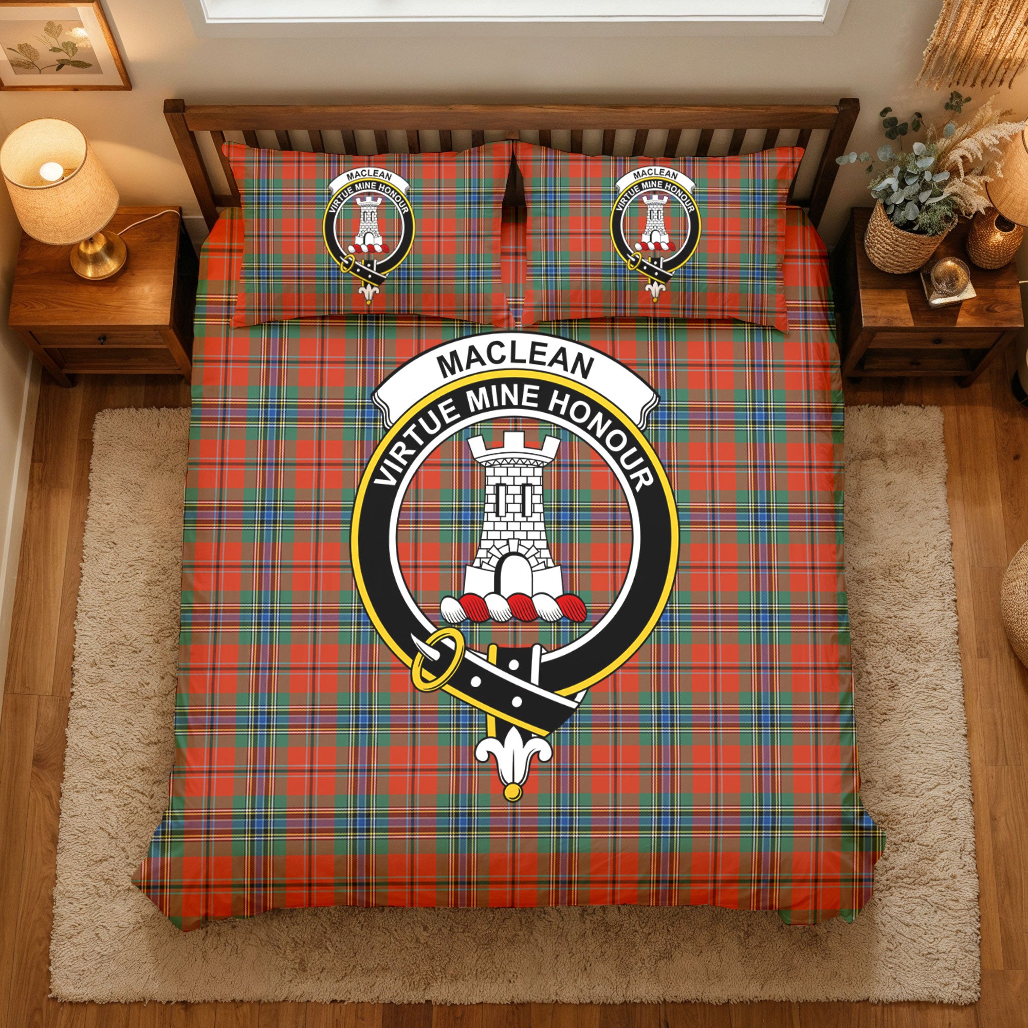 MacLean of Duart Ancient Tartan Crest Bedding Set