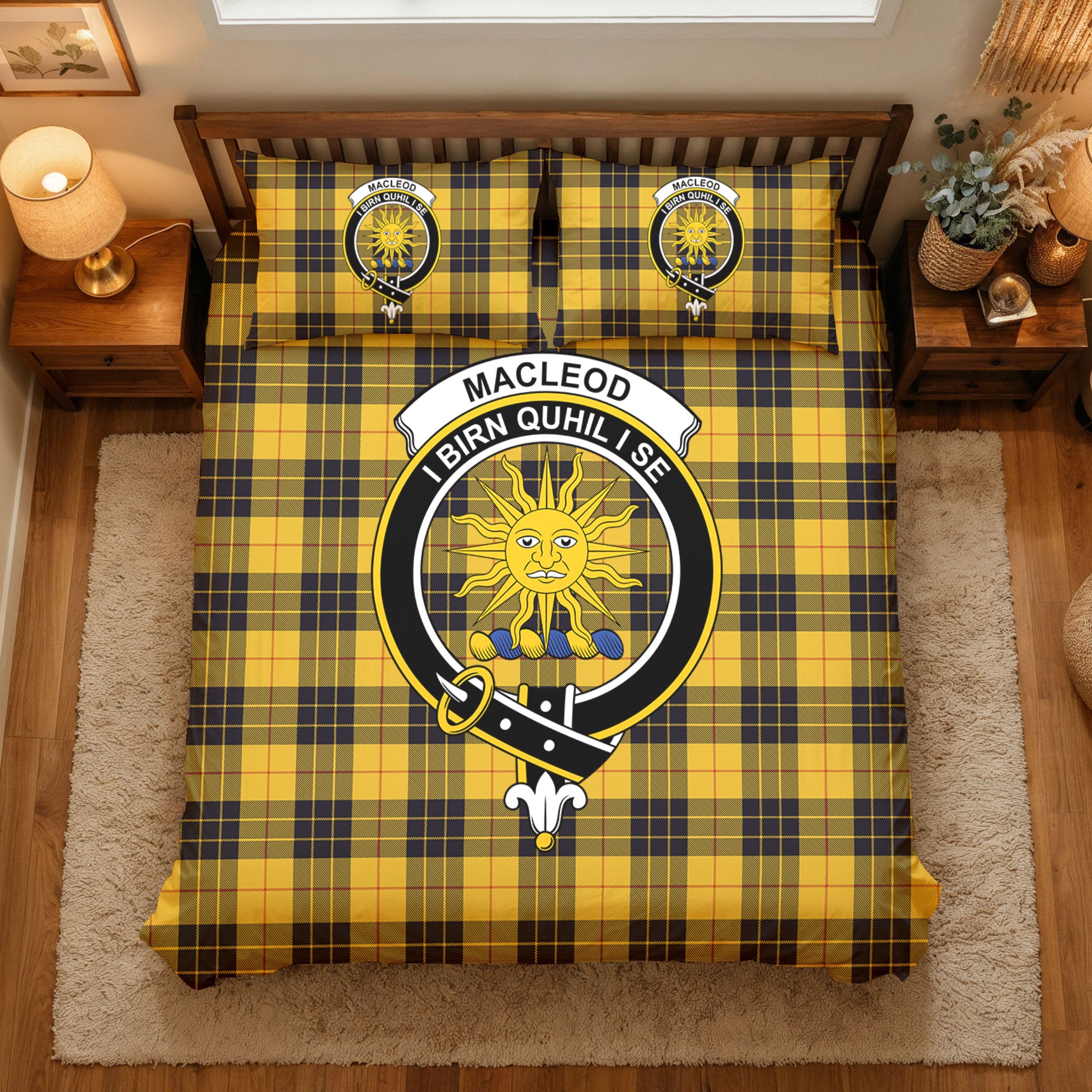 MacLeod of Lewis Ancient Tartan Crest Bedding Set