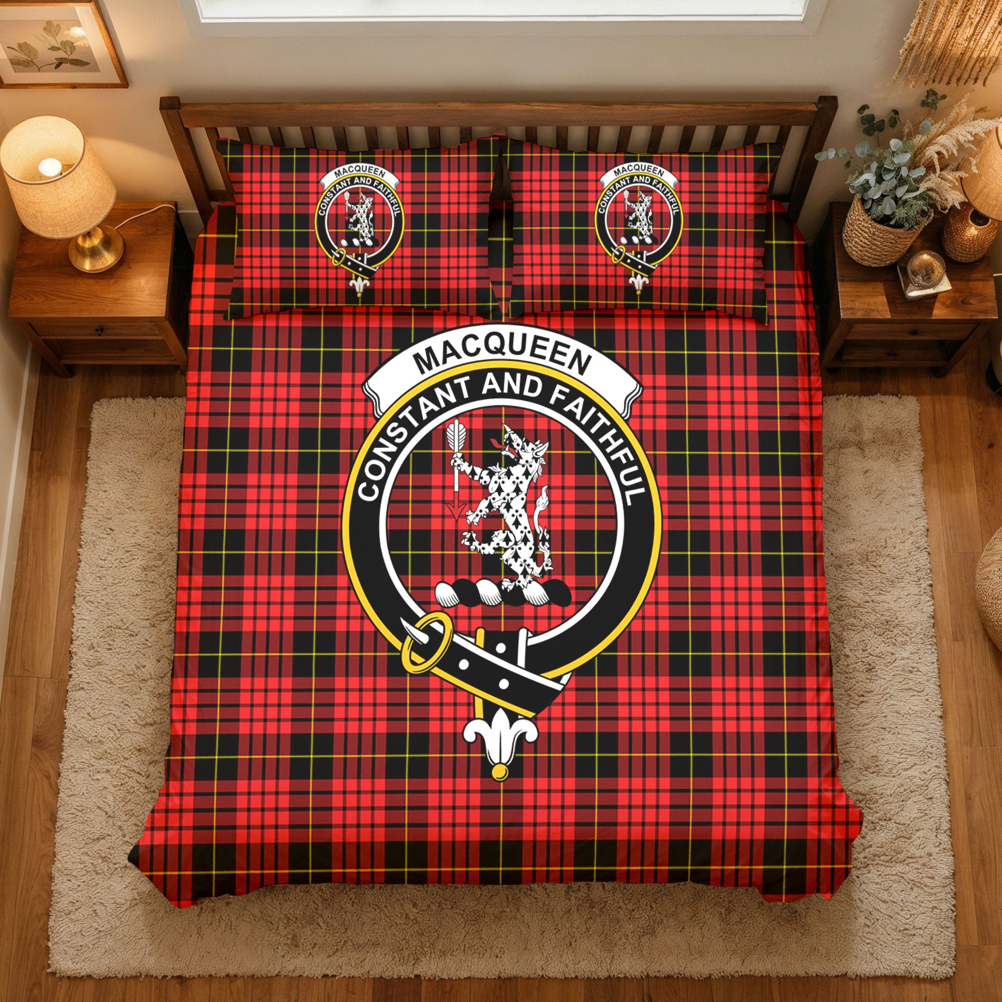 MacQueen Modern Tartan Crest Bedding Set