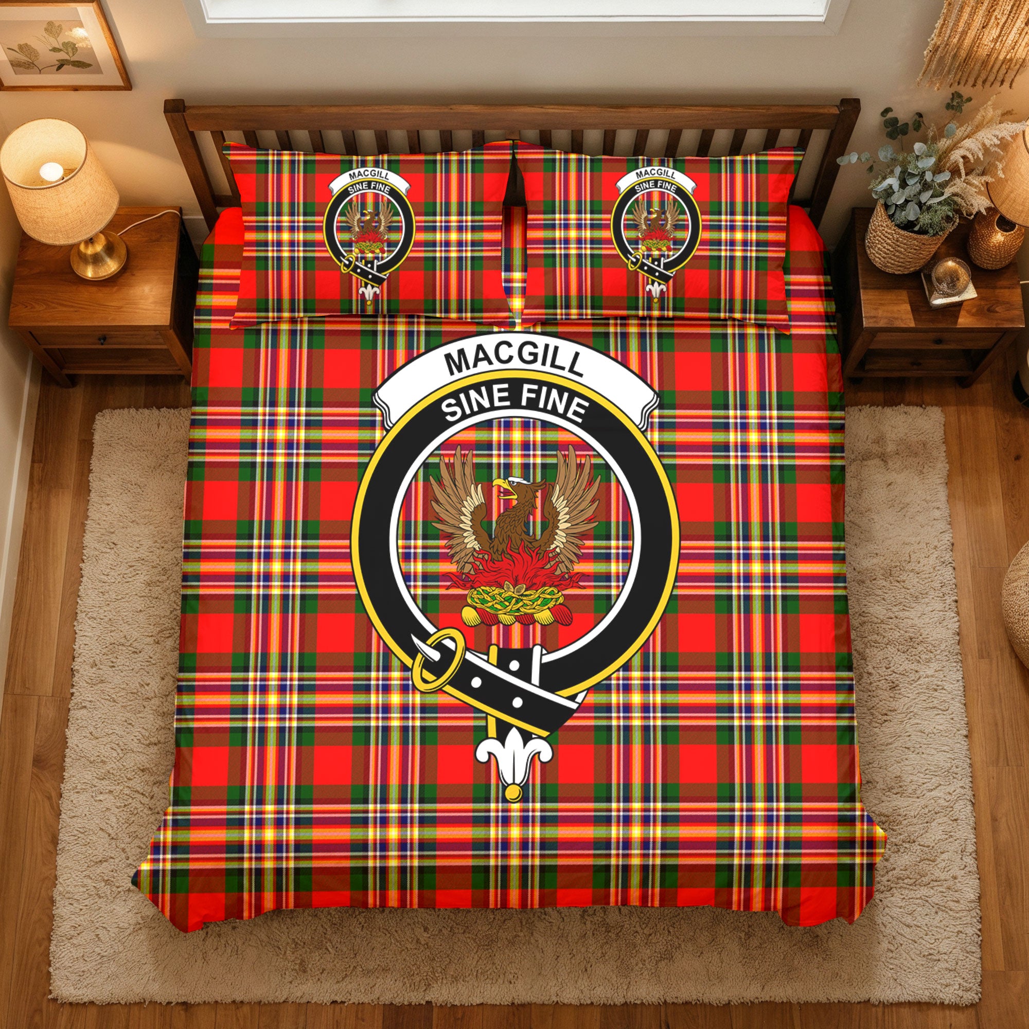 Makgill Tartan Crest Bedding Set