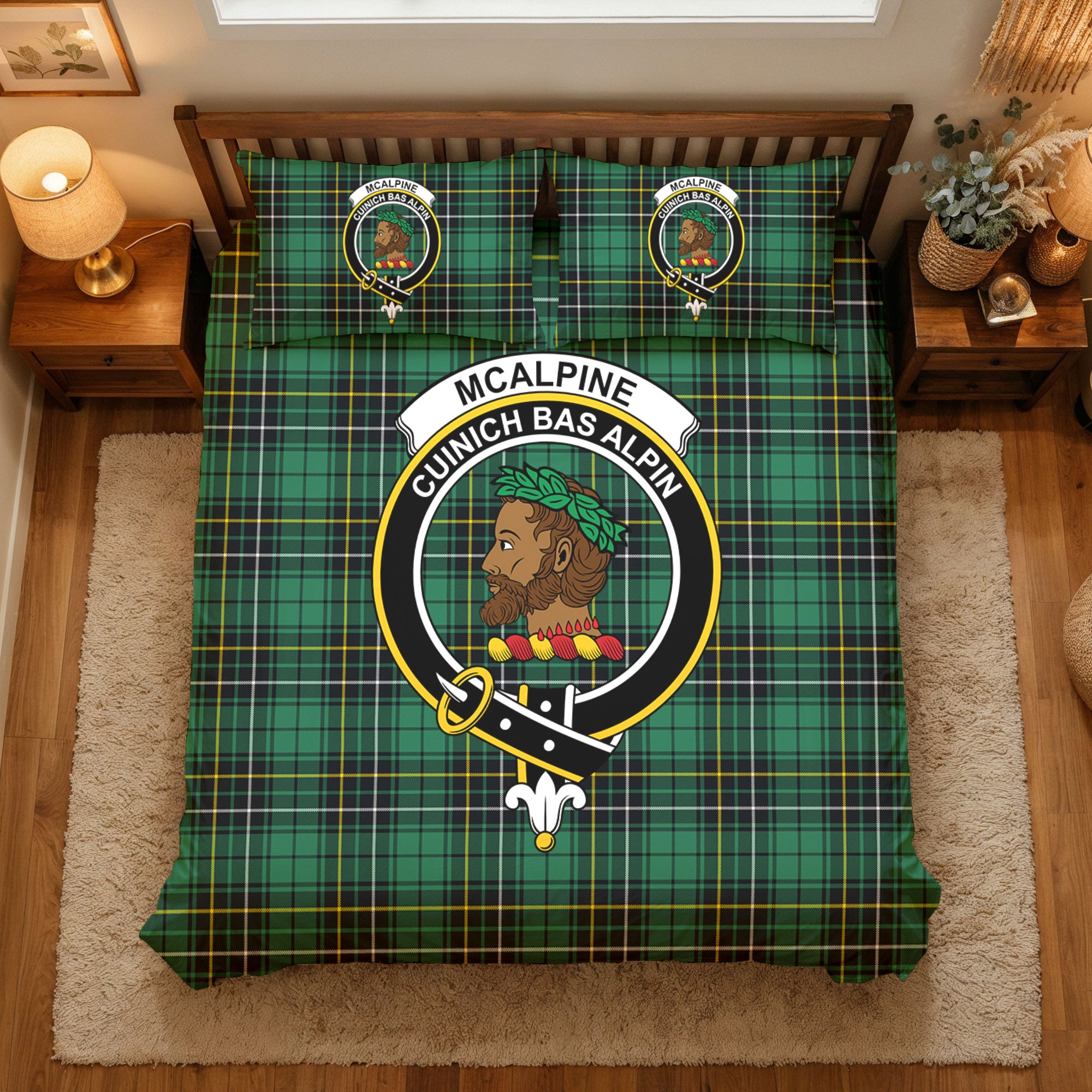 McAlpine Ancient Tartan Crest Bedding Set