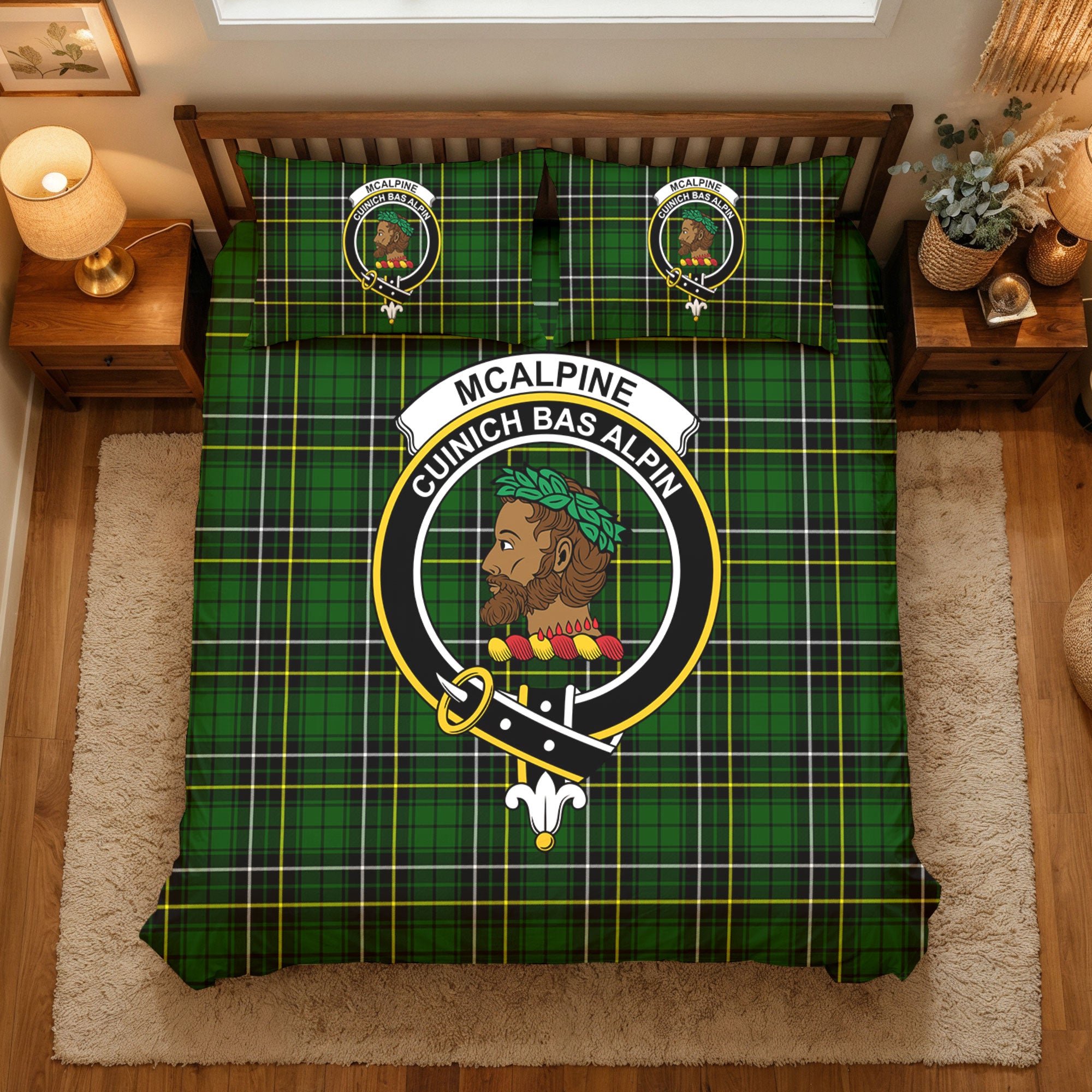 McAlpine Modern Tartan Crest Bedding Set