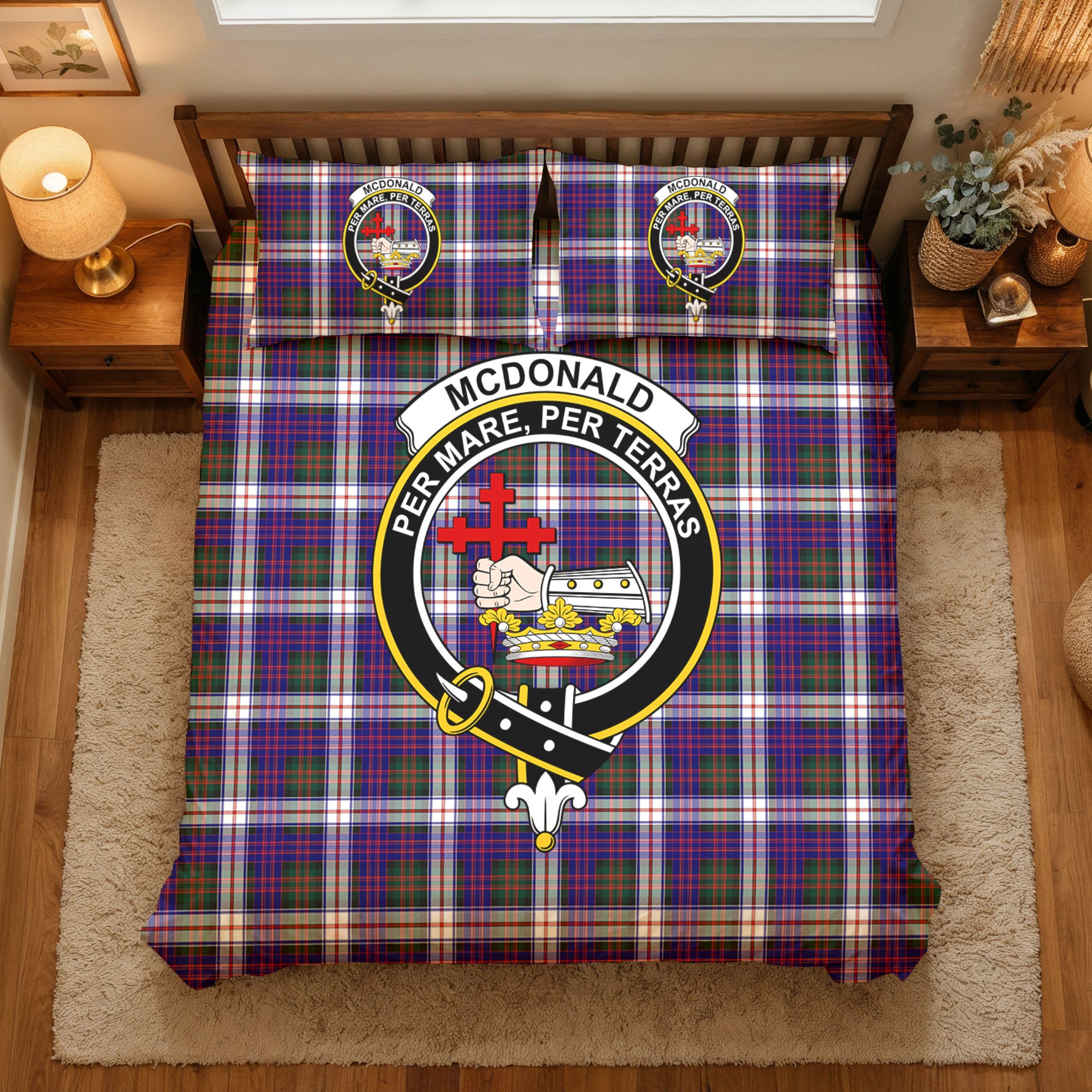 McDonald Dress Modern Tartan Crest Bedding Set