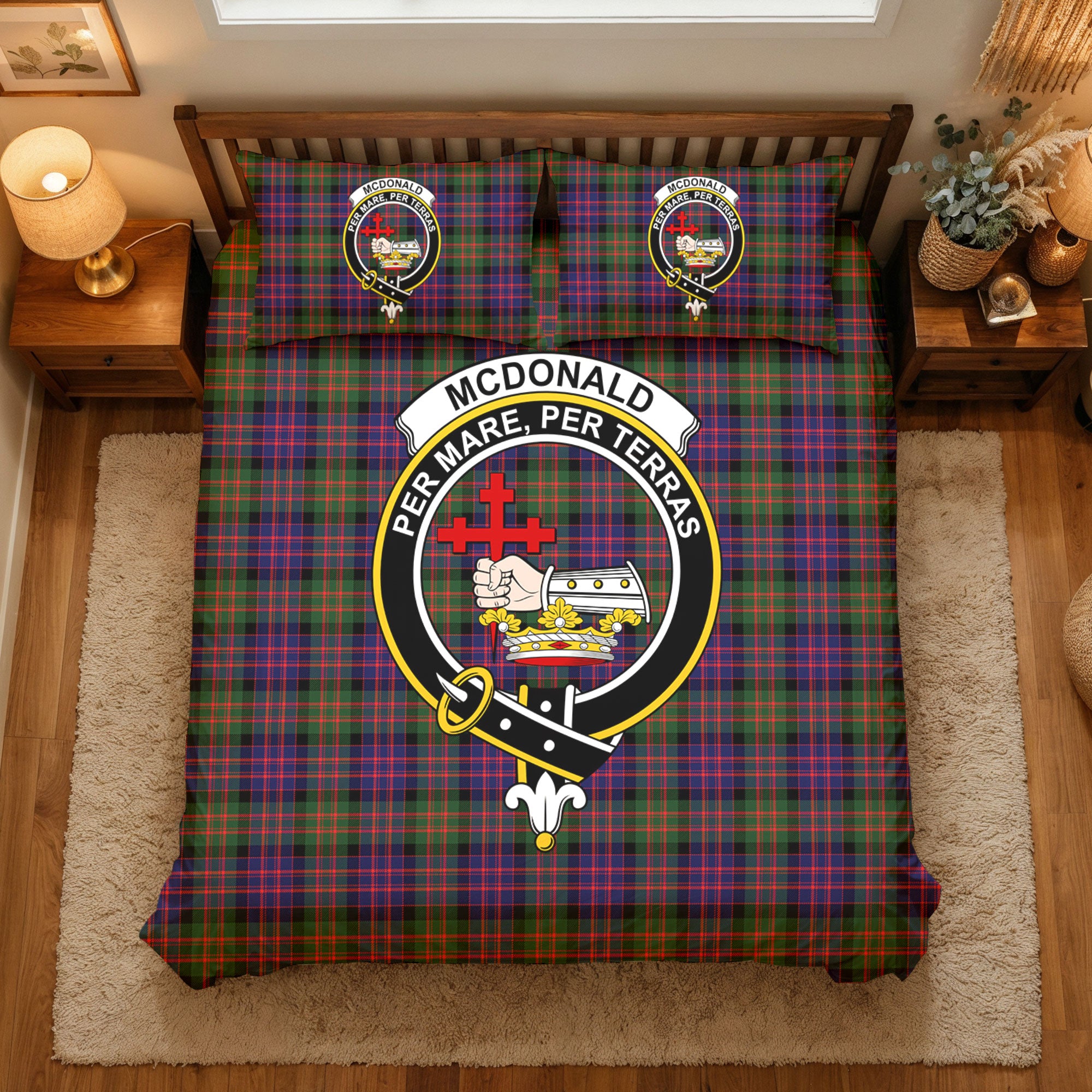 McDonald Modern Tartan Crest Bedding Set