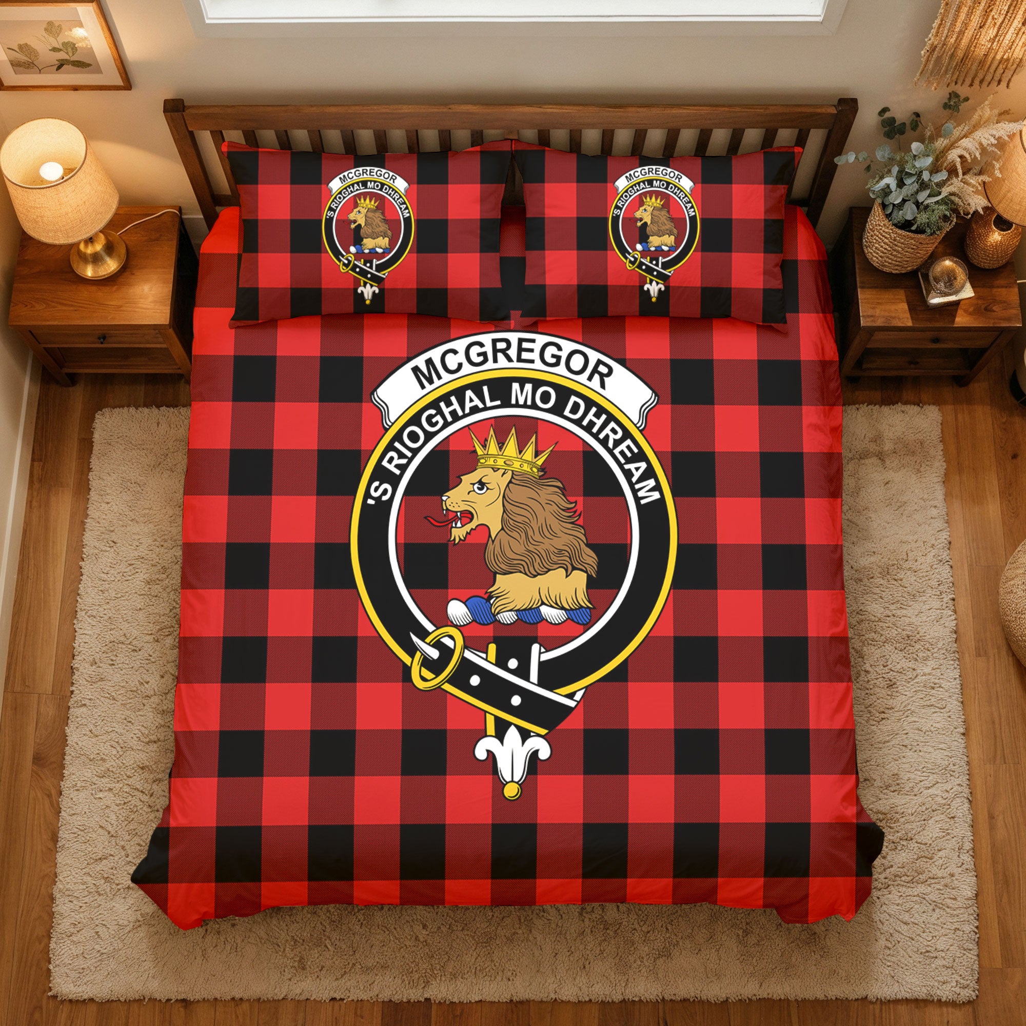 McGregor Rob Roy Modern Tartan Crest Bedding Set