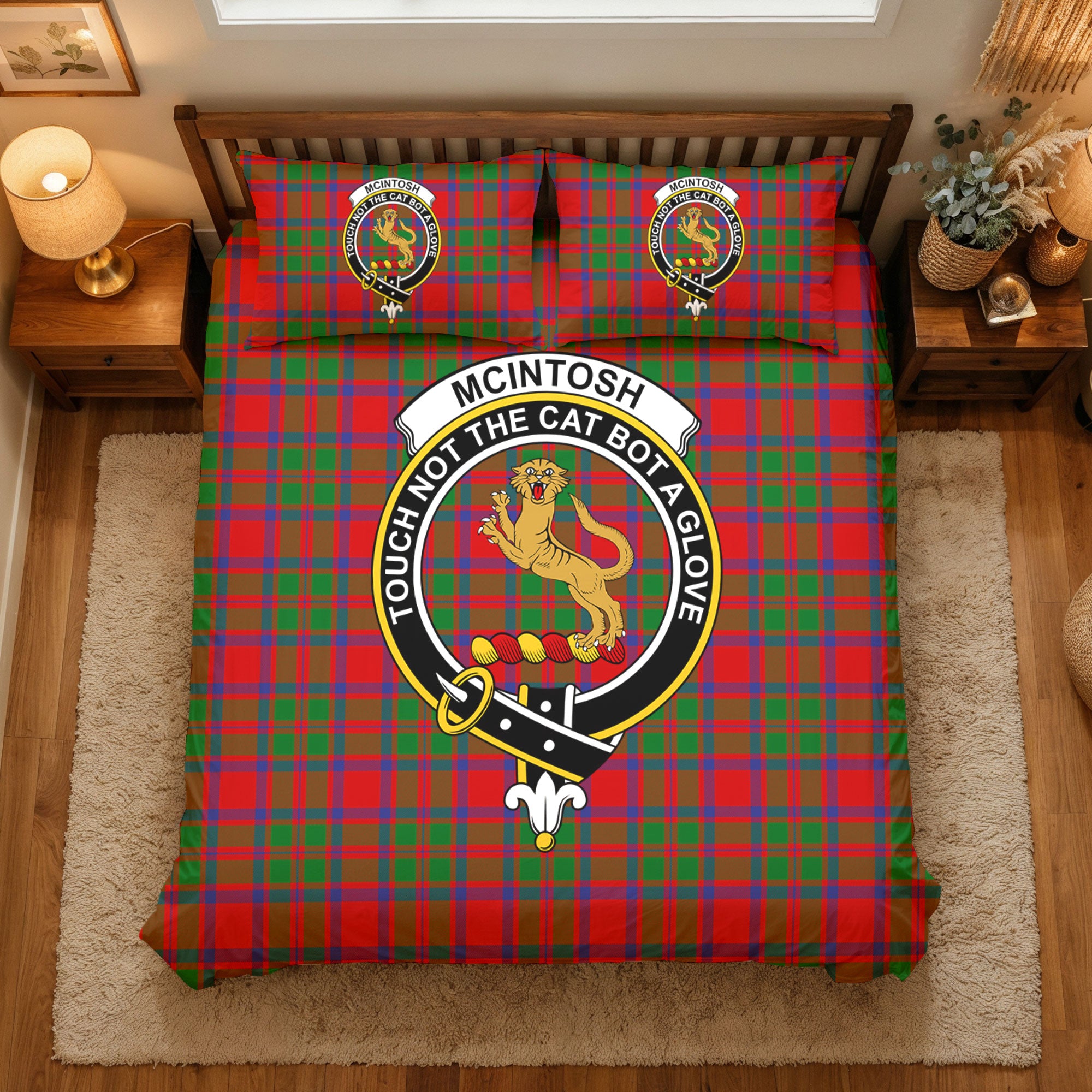 McIntosh Modern Tartan Crest Bedding Set