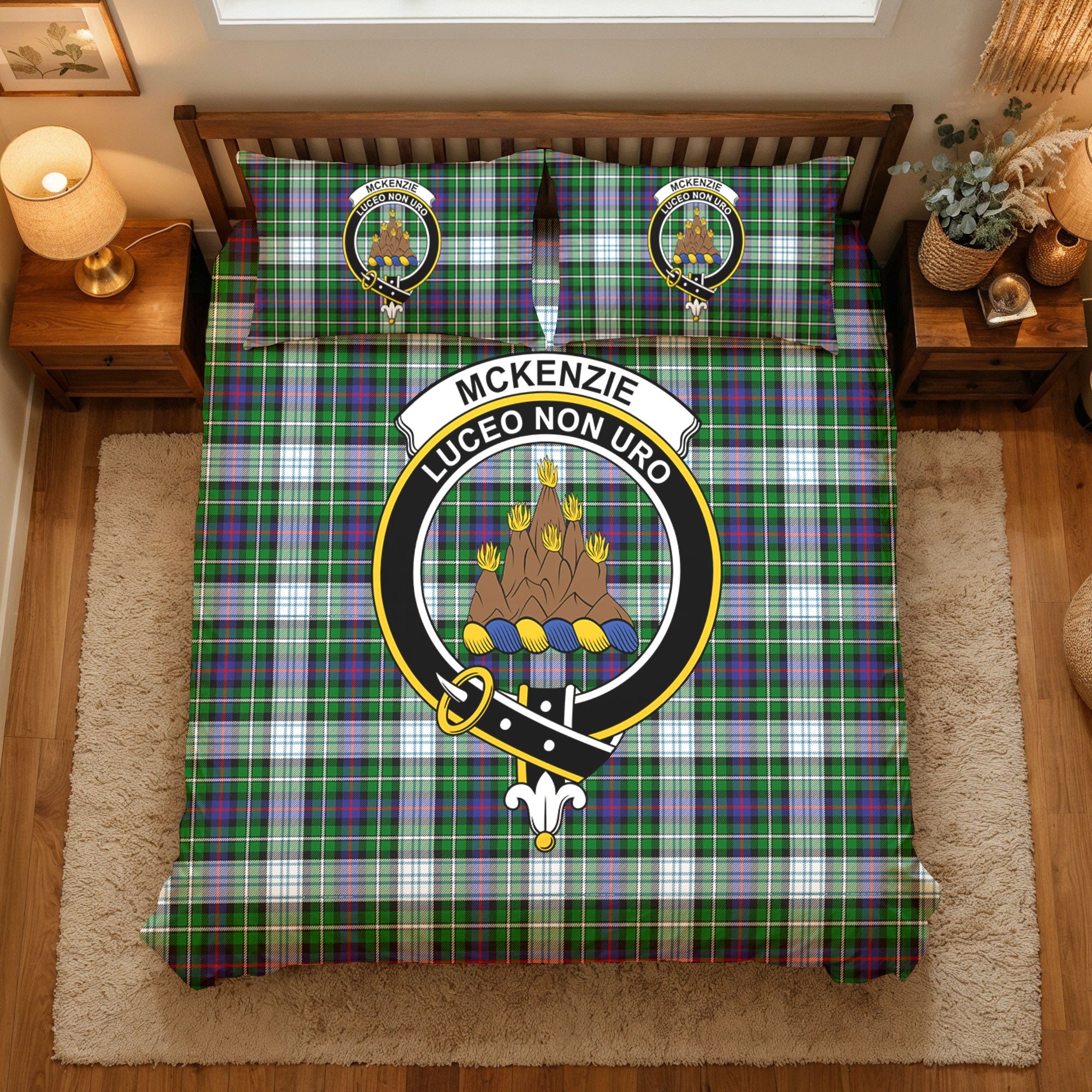 McKenzie Dress Modern Tartan Crest Bedding Set