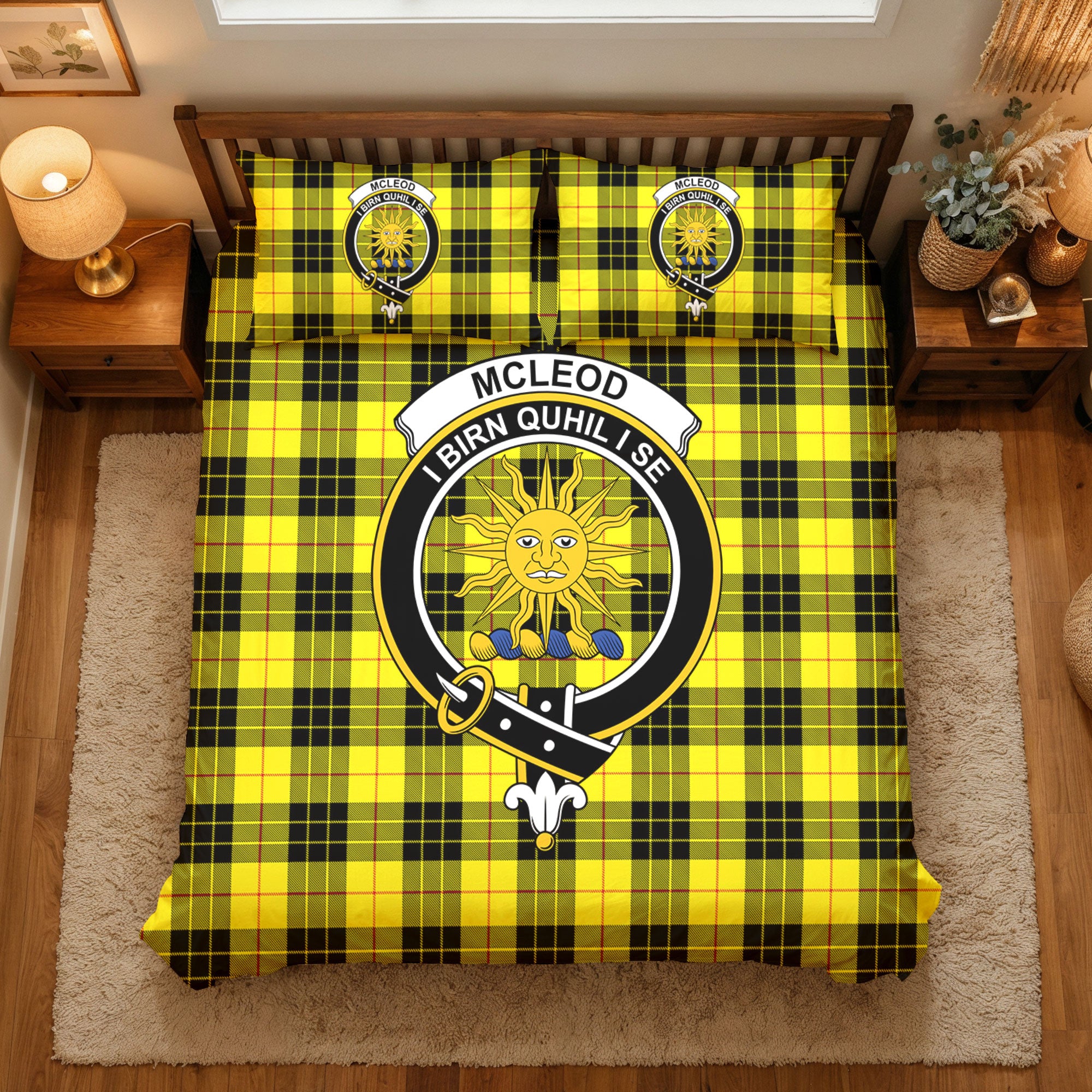 McLeod of Lewis Modern Tartan Crest Bedding Set