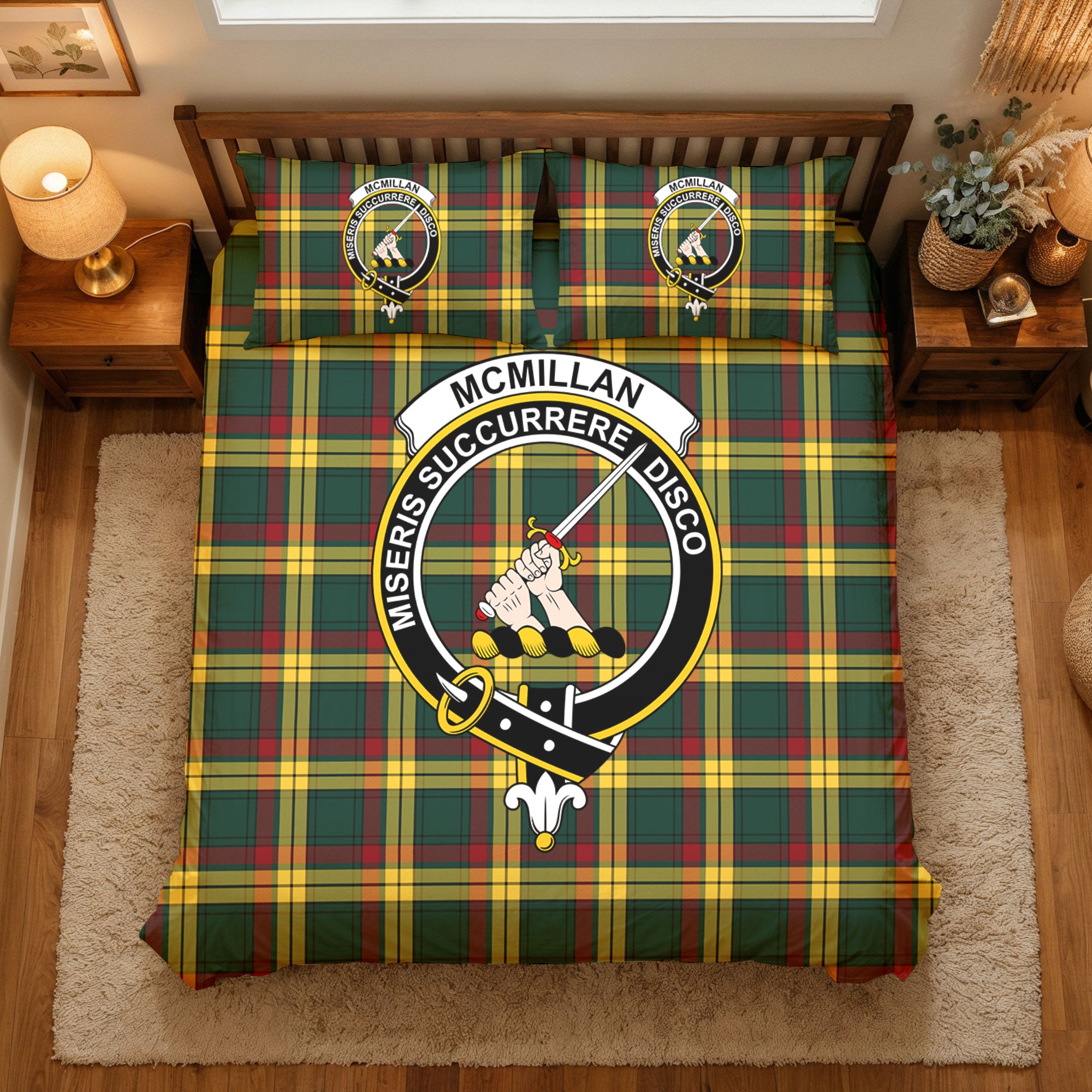 McMillan Old Modern Tartan Crest Bedding Set
