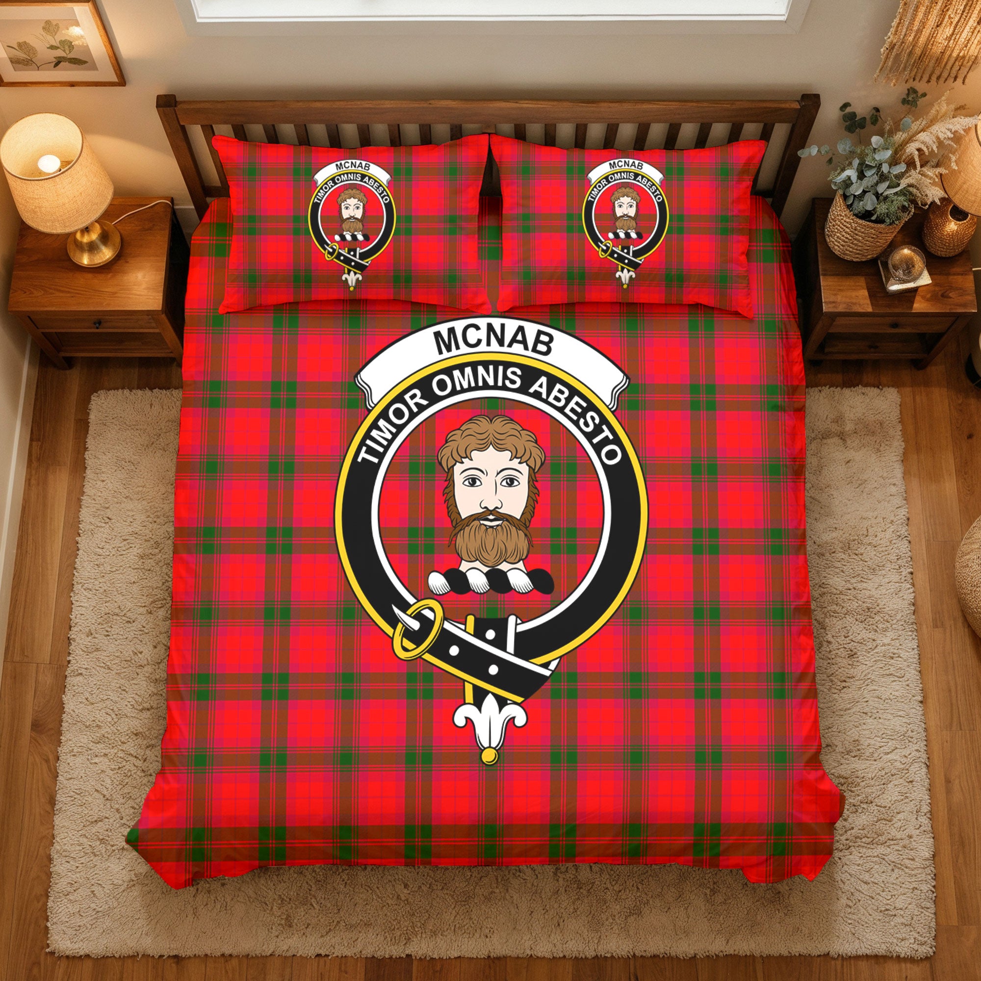 McNab Modern Tartan Crest Bedding Set