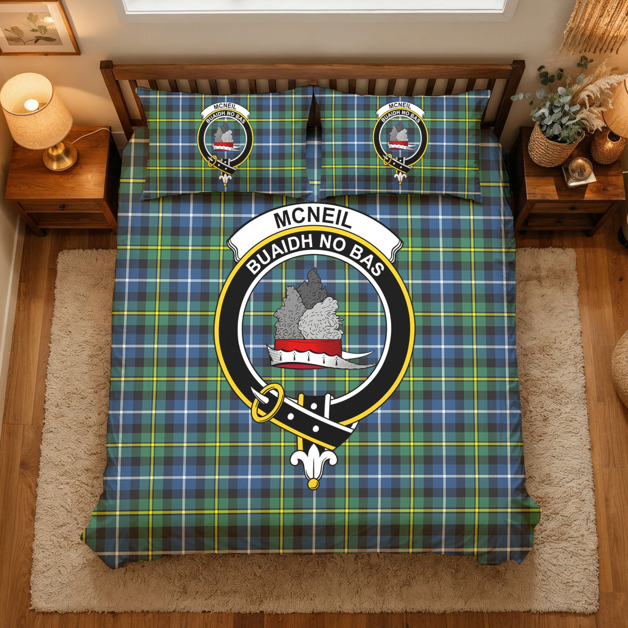 McNeil of Barra Ancient Tartan Crest Bedding Set