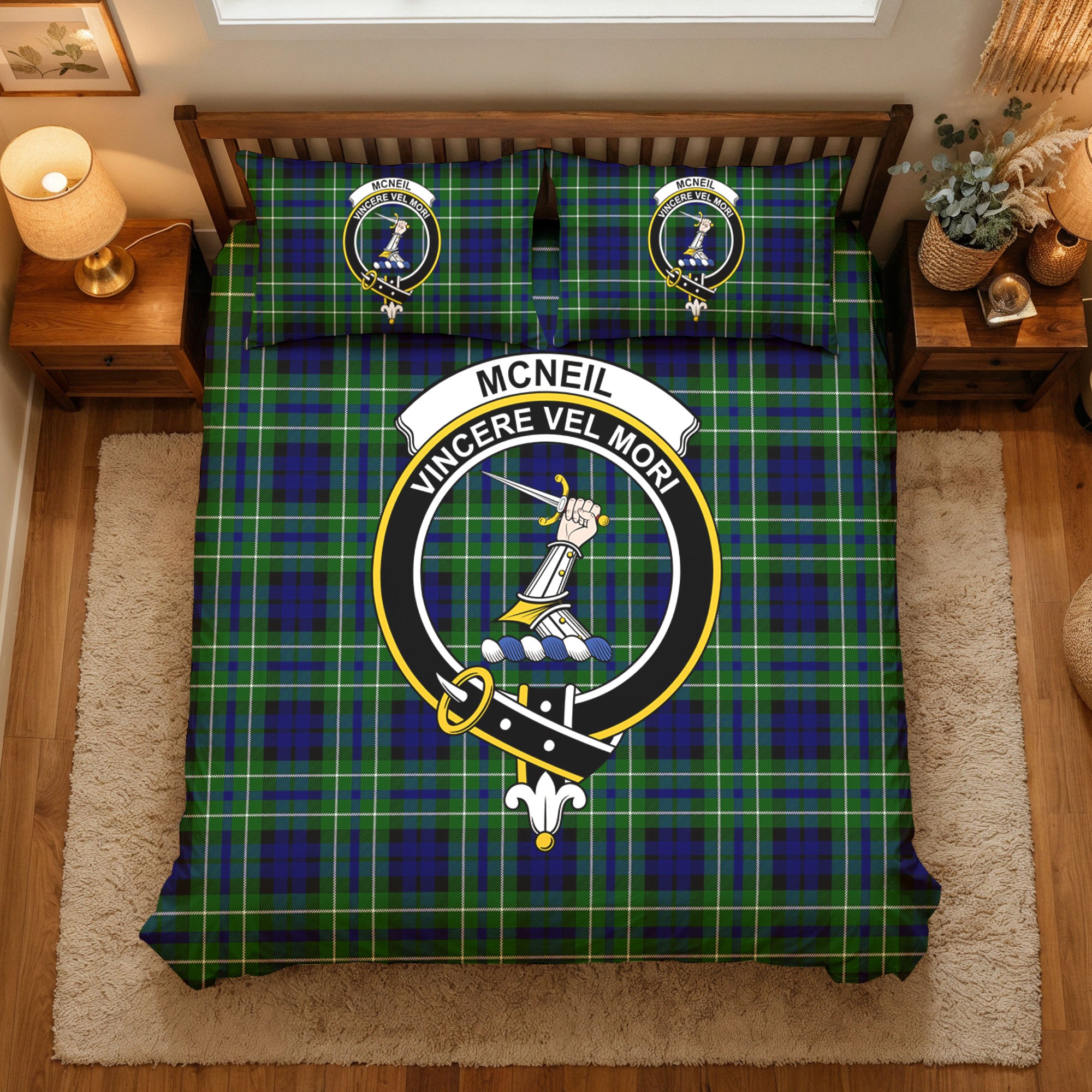 McNeil of Colonsay Modern Tartan Crest Bedding Set