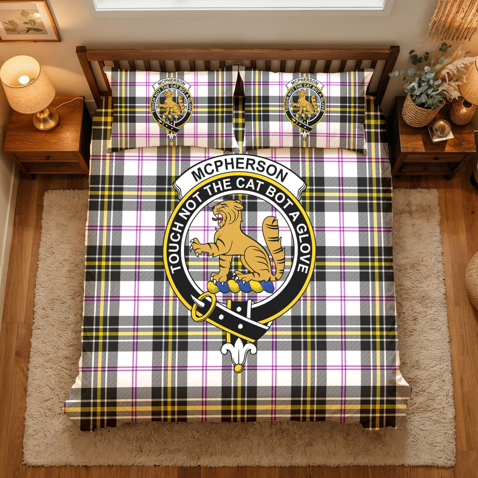 McPherson Dress Modern Tartan Crest Bedding Set