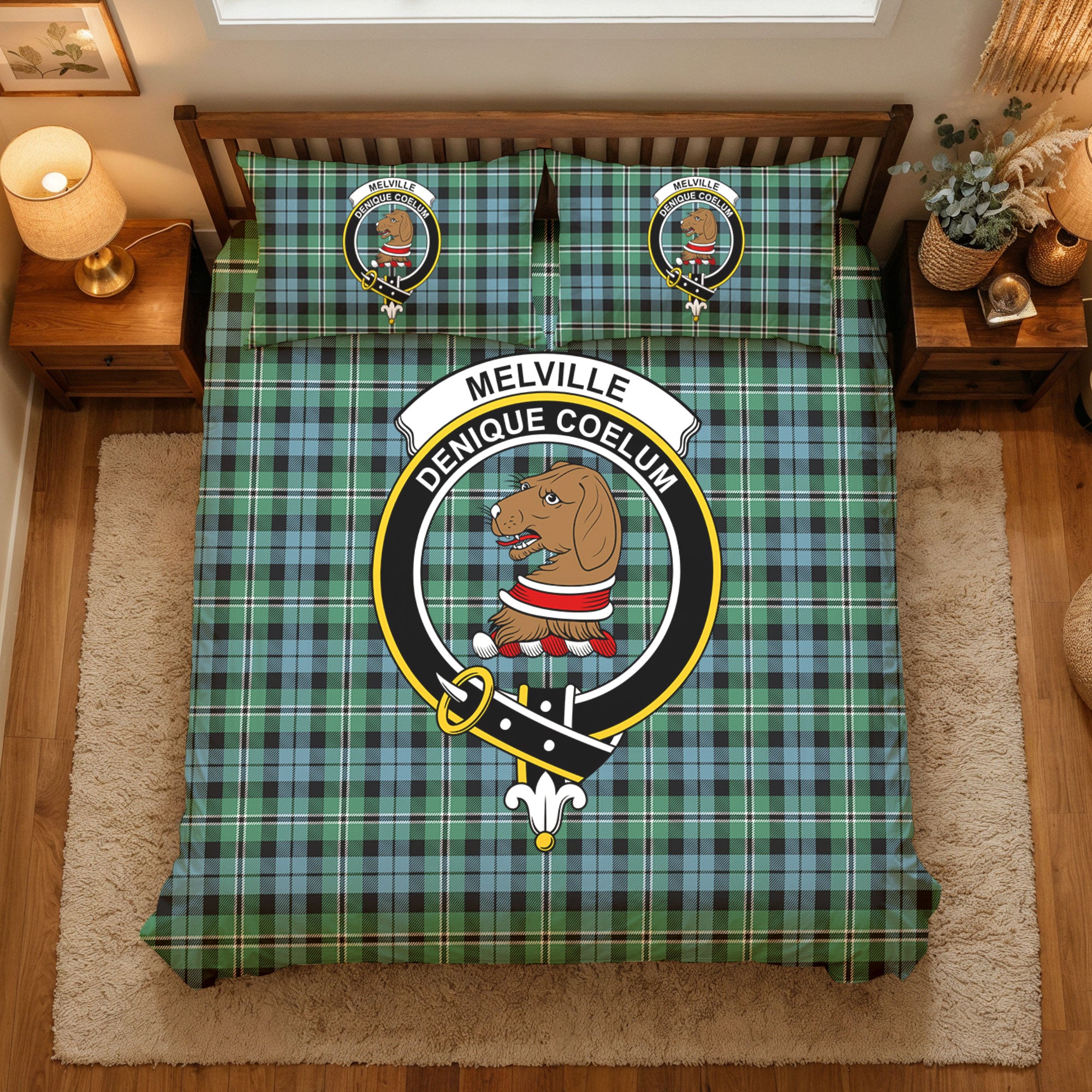 Melville Tartan Crest Bedding Set