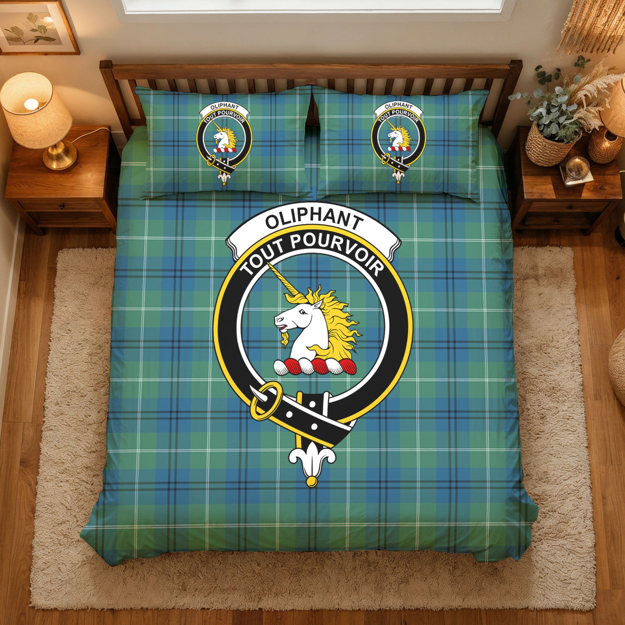 Oliphant Ancient Tartan Crest Bedding Set