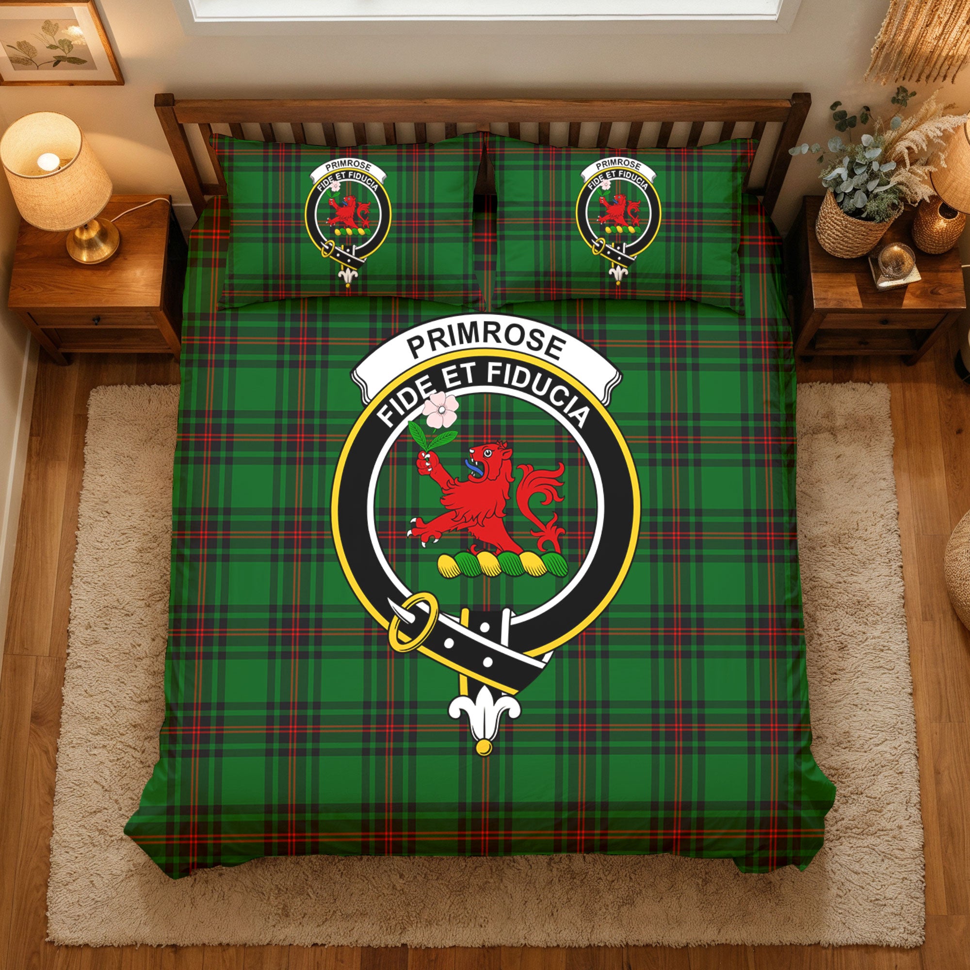 Primrose Tartan Crest Bedding Set