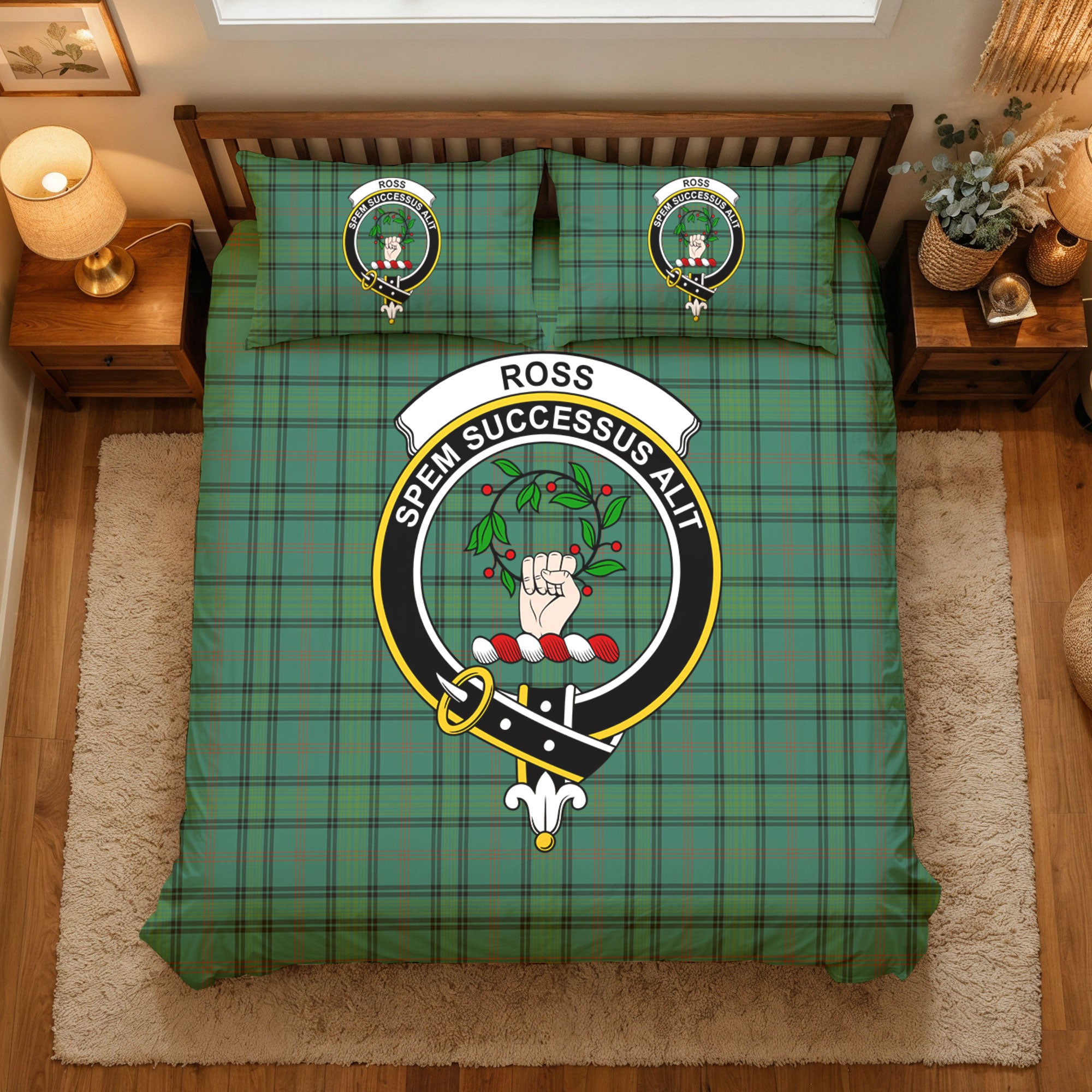 Ross Hunting Ancient Tartan Crest Bedding Set