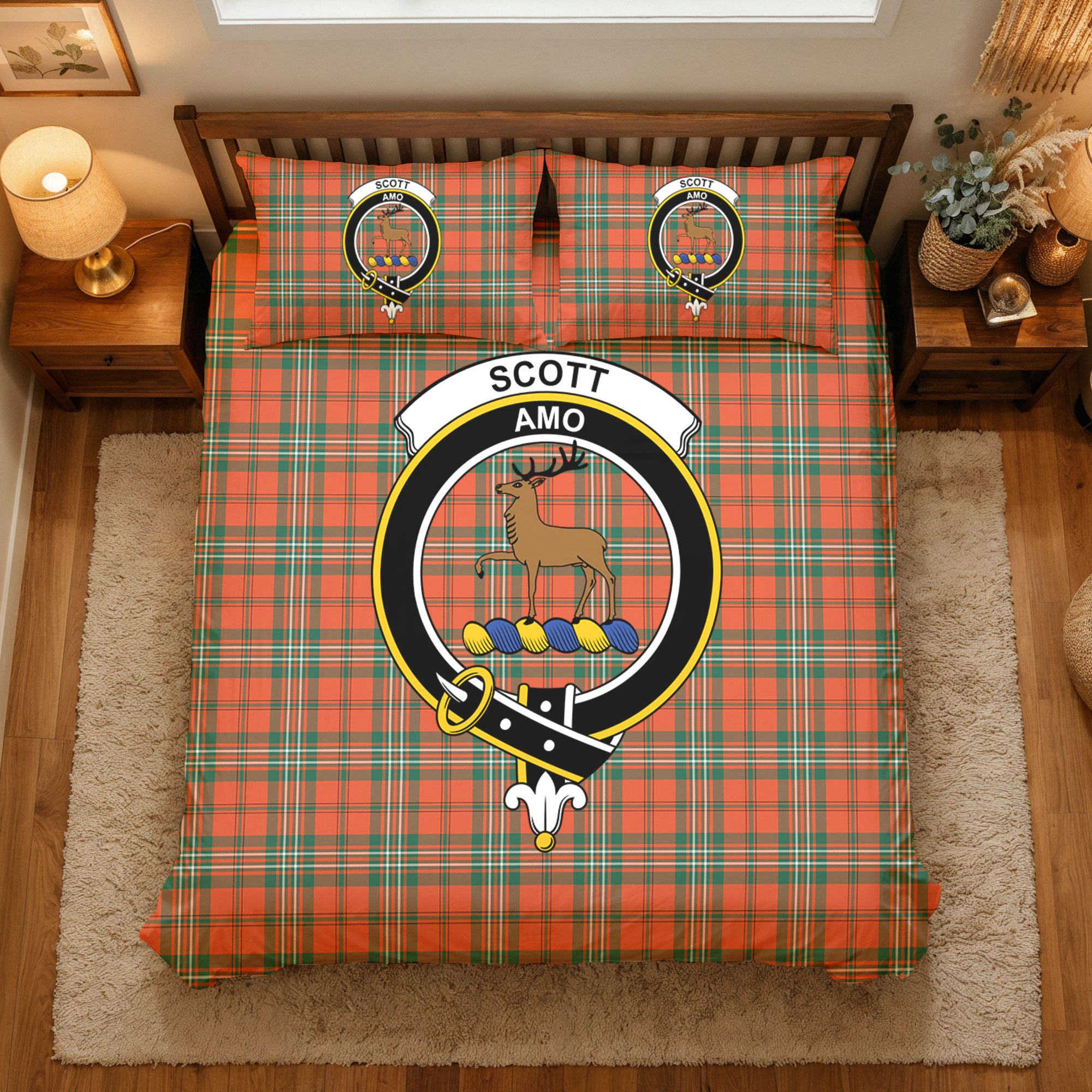 Scott Ancient Tartan Crest Bedding Set