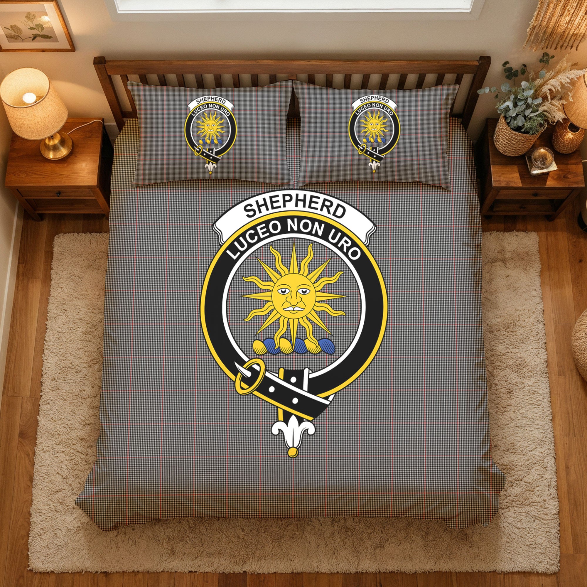 Shepherd Tartan Crest Bedding Set
