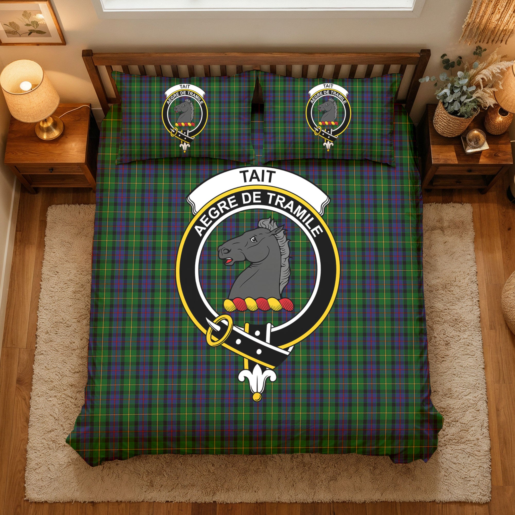 Tait Tartan Crest Bedding Set